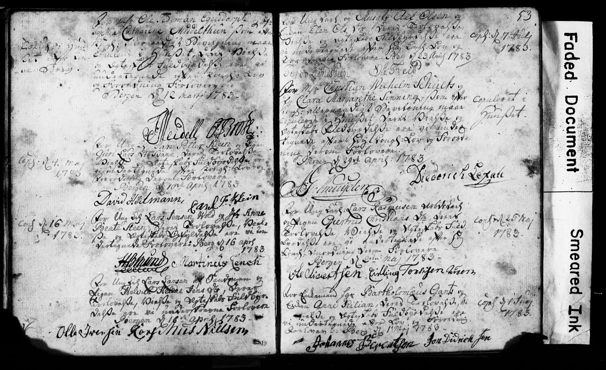 Korskirken sokneprestembete, SAB/A-76101: Forlovererklæringer nr. II.5.1, 1776-1816, s. 53