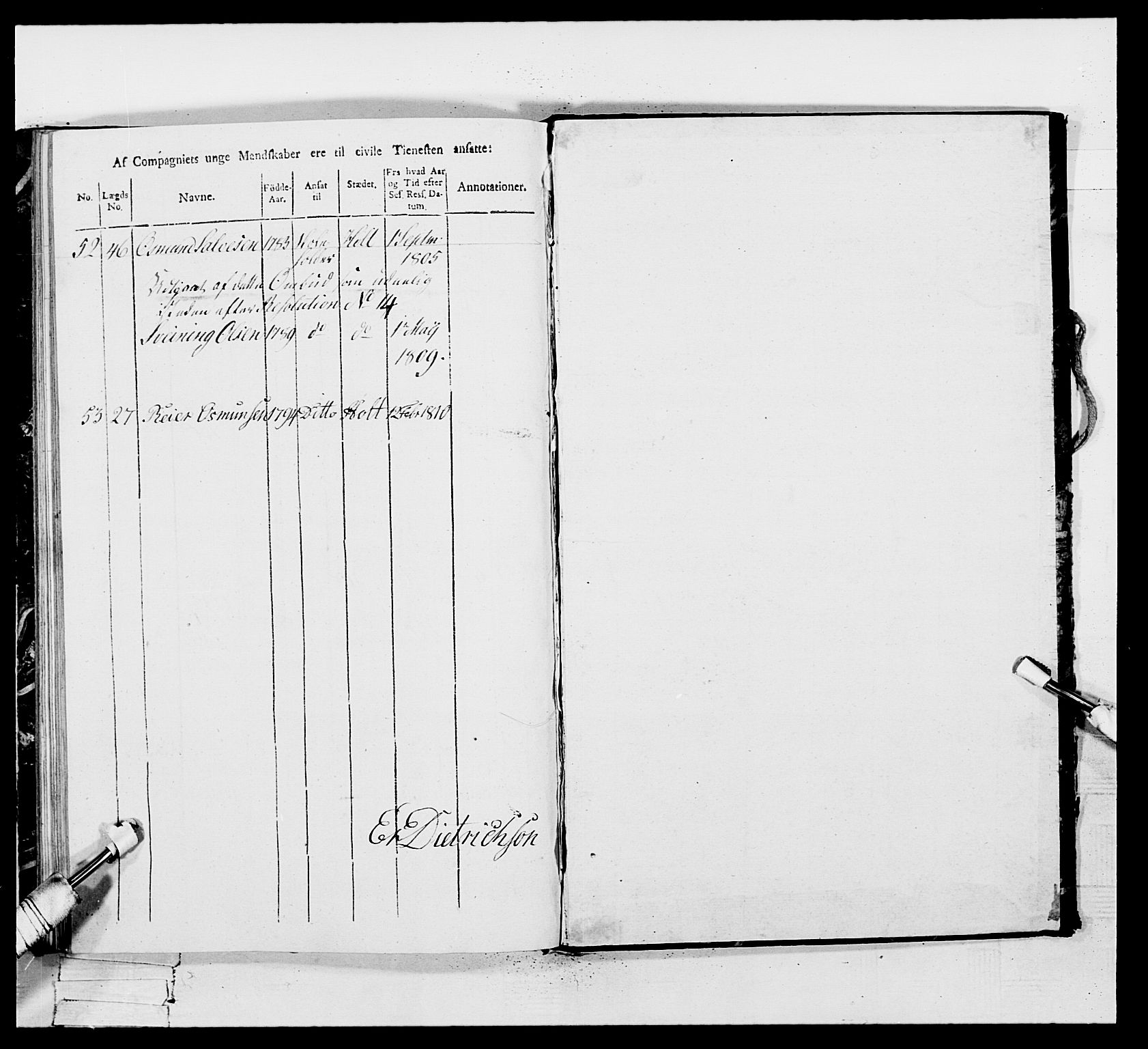 Generalitets- og kommissariatskollegiet, Det kongelige norske kommissariatskollegium, AV/RA-EA-5420/E/Eh/L0110: Vesterlenske nasjonale infanteriregiment, 1810, s. 365