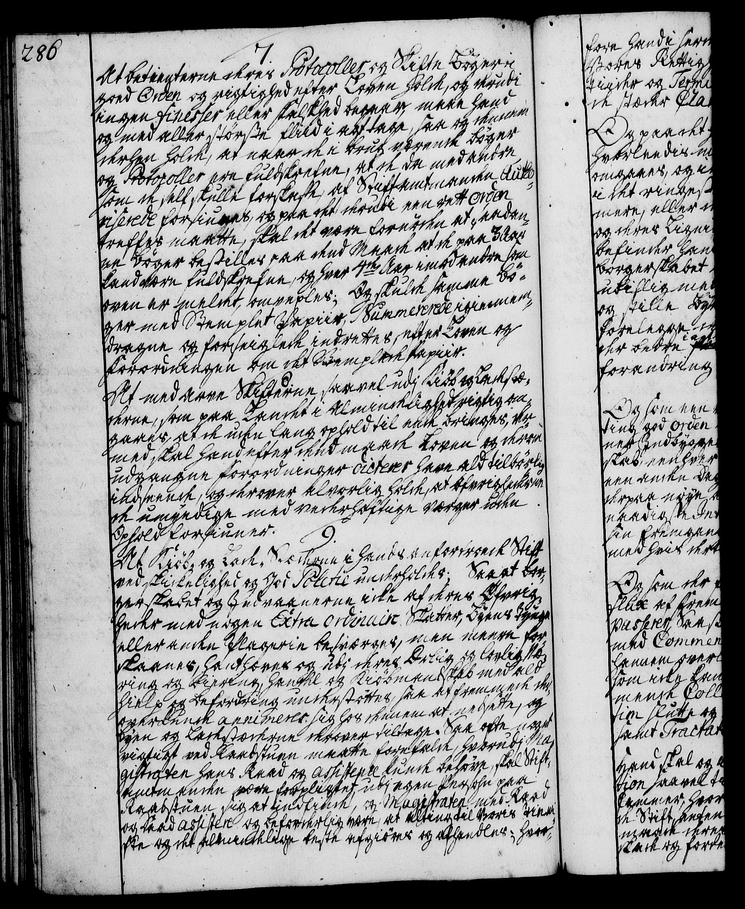 Rentekammeret, Kammerkanselliet, RA/EA-3111/G/Gg/Ggi/L0002: Norsk instruksjonsprotokoll med register (merket RK 53.35), 1729-1751, s. 286