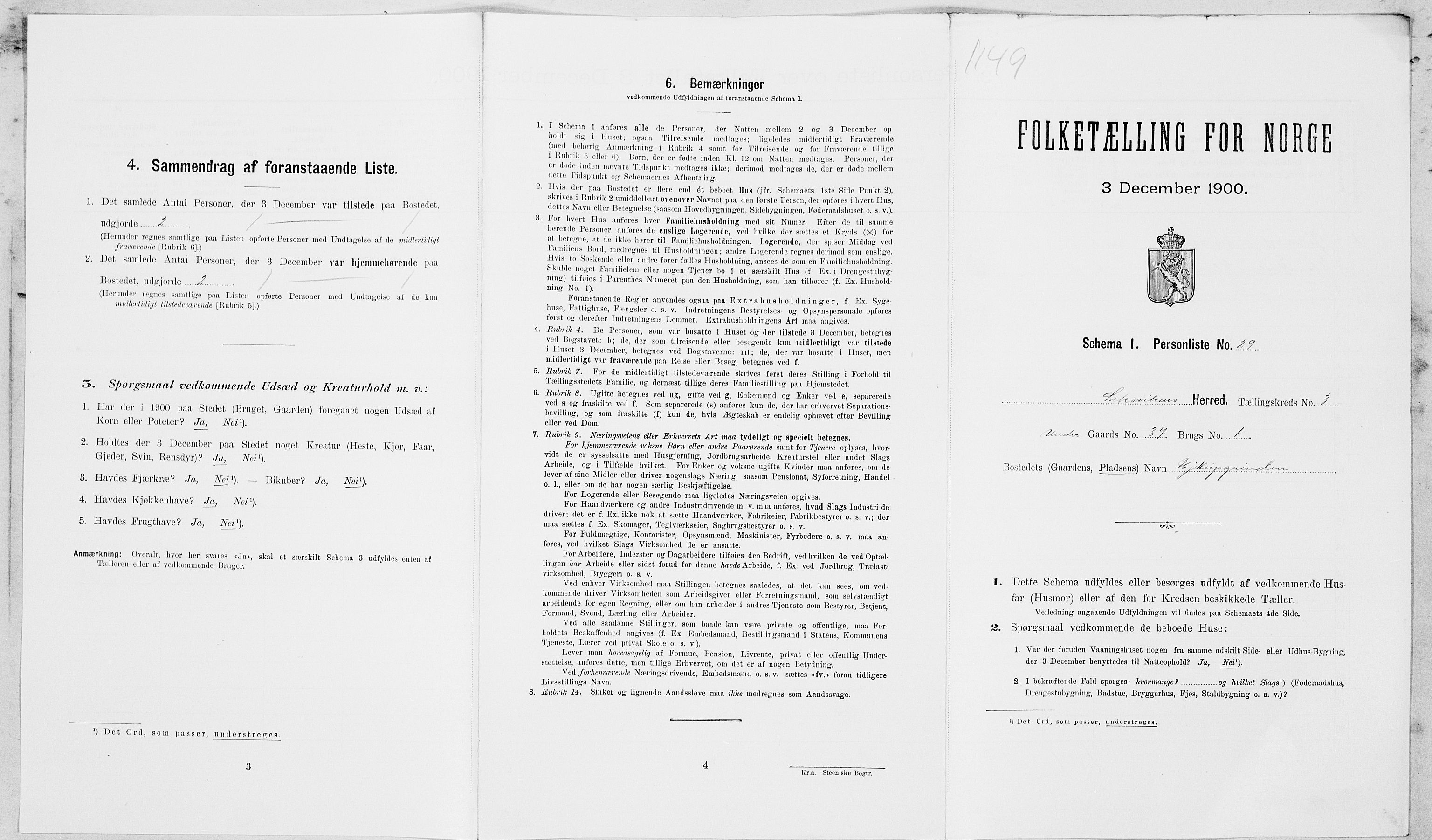SAT, Folketelling 1900 for 1718 Leksvik herred, 1900, s. 396