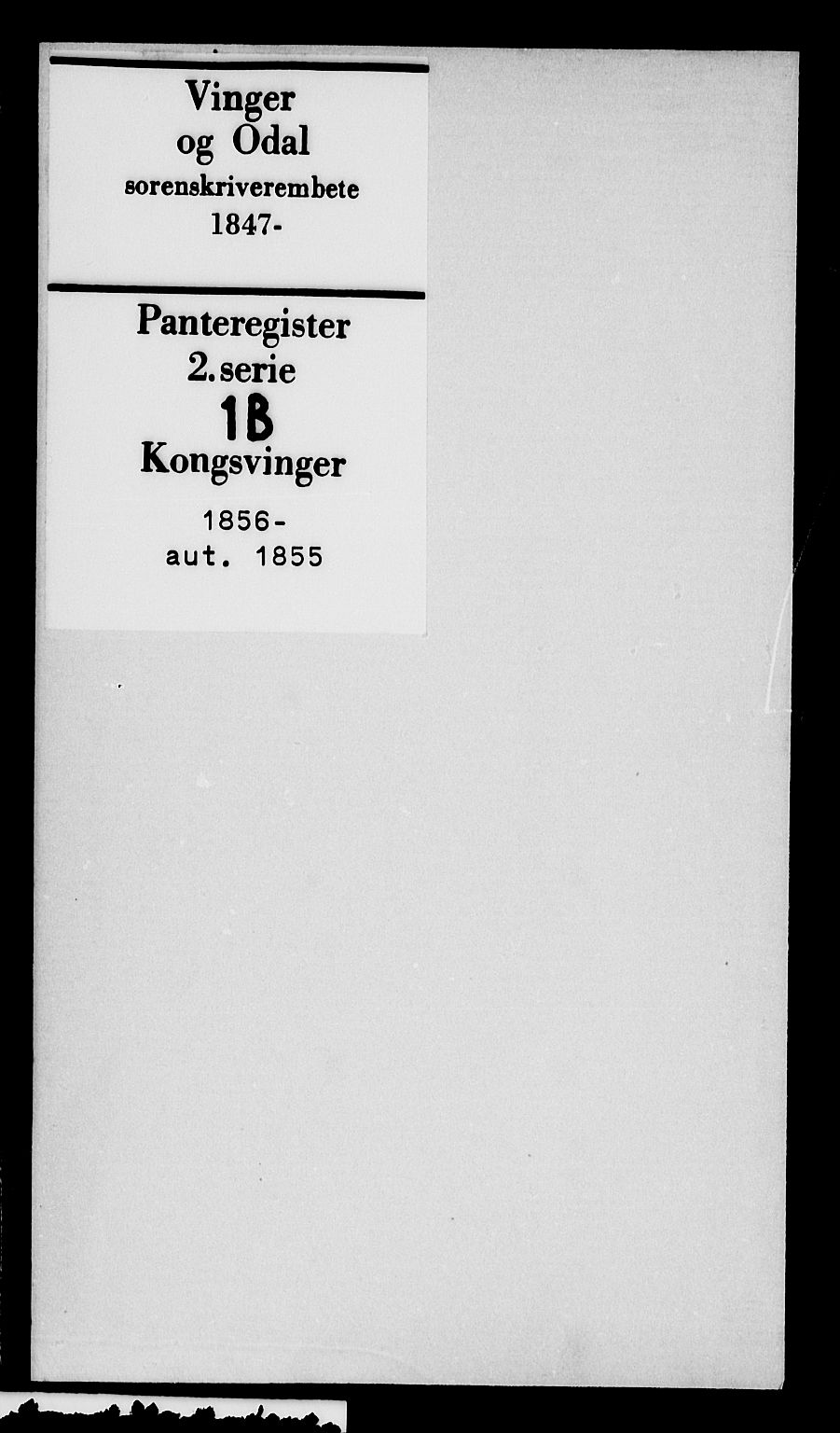Vinger og Odal sorenskriveri, SAH/TING-022/H/Ha/Hab/Habe/L0001B: Panteregister nr. 2.1B, 1855-1935