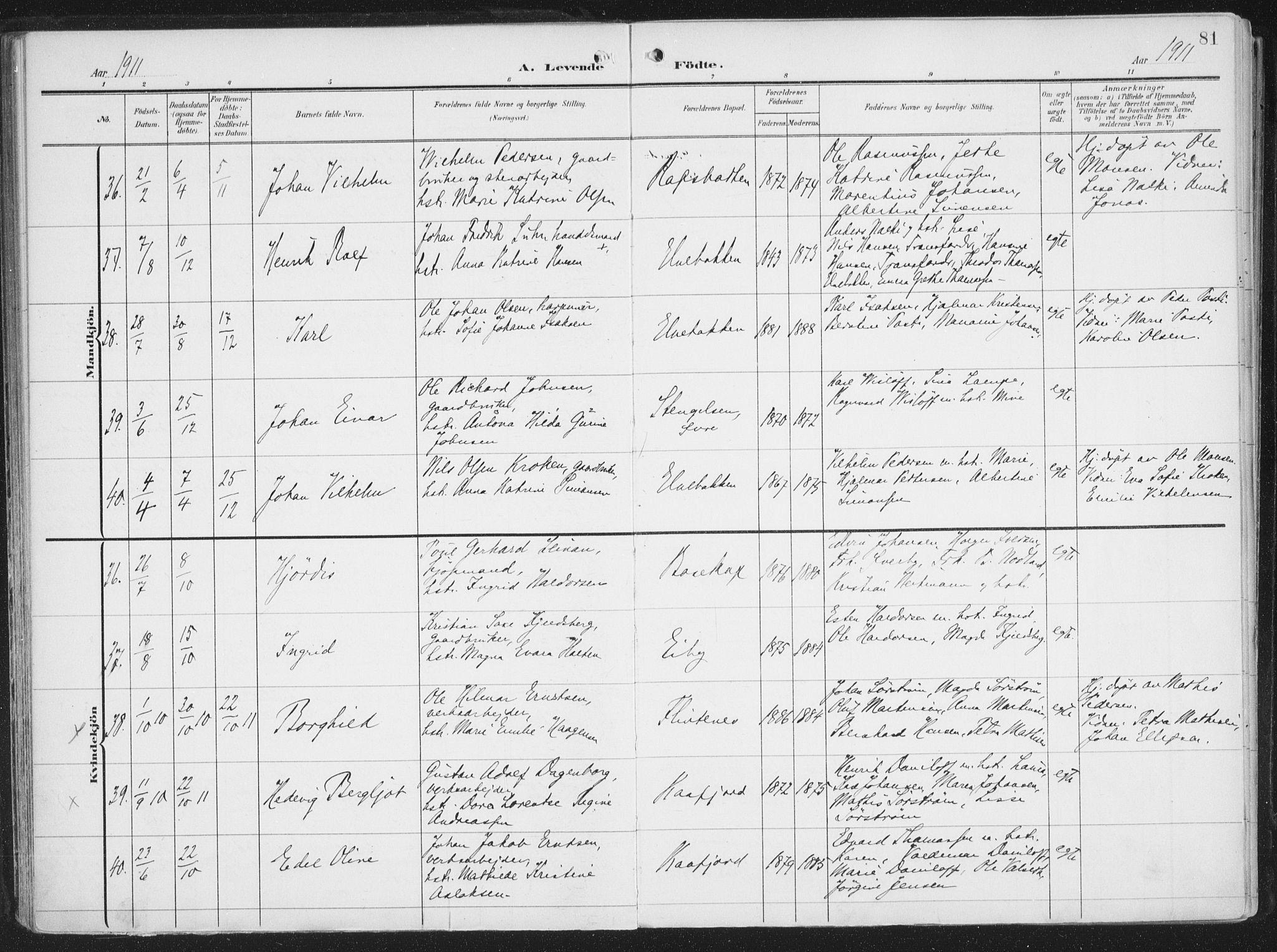 Alta sokneprestkontor, AV/SATØ-S-1338/H/Ha/L0005.kirke: Ministerialbok nr. 5, 1904-1918, s. 81