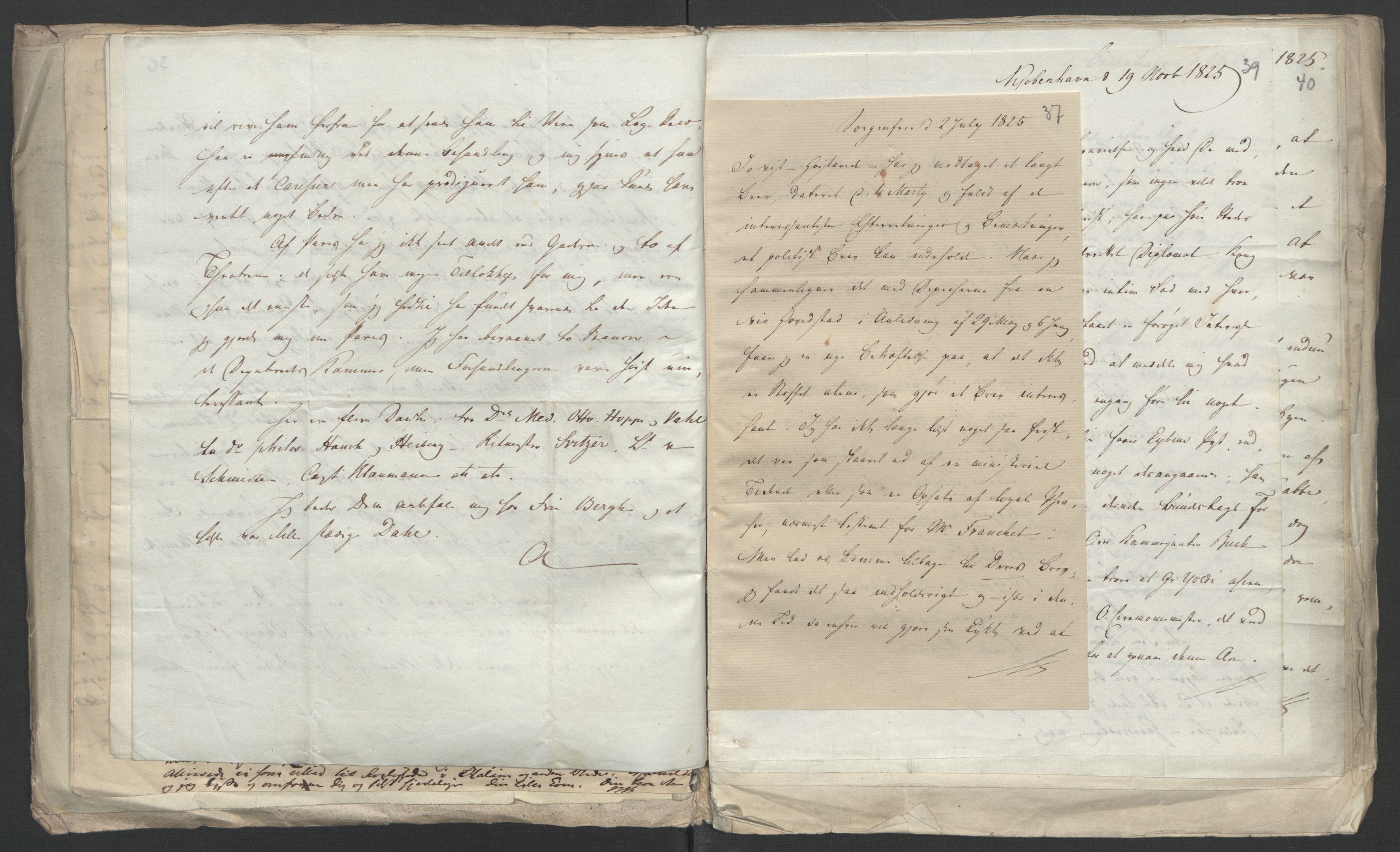 Faye, Andreas, AV/RA-PA-0015/F/Fh/L0026/0005: -- / Breve fra Irgens-Berghs til hans svoger A. Holstein og fra J. G. Adler til Irgens-Bergh 1816-27, s. 41