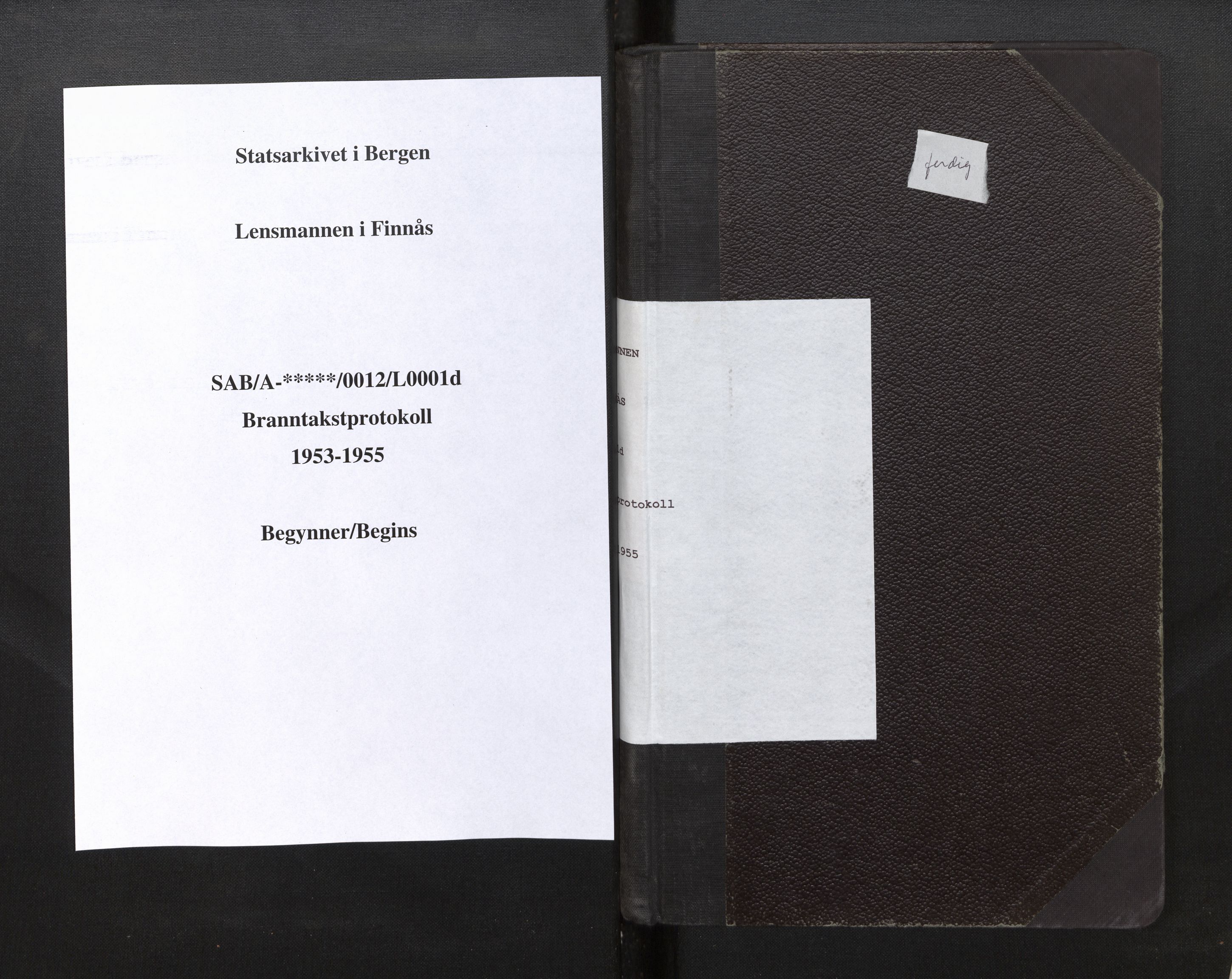 Lensmannen i Finnås, AV/SAB-A-31901/0012/L0001d: Branntakstprotokoll, 1953-1955