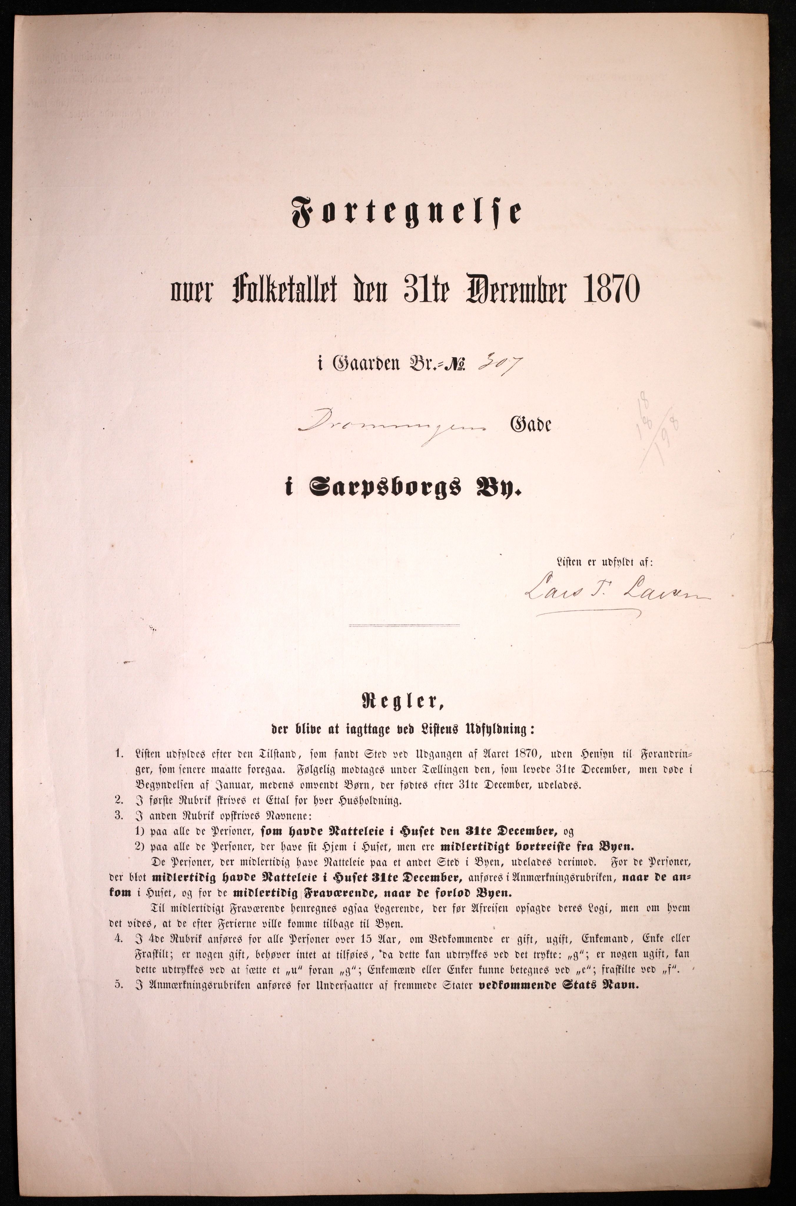 RA, Folketelling 1870 for 0102 Sarpsborg kjøpstad, 1870, s. 215