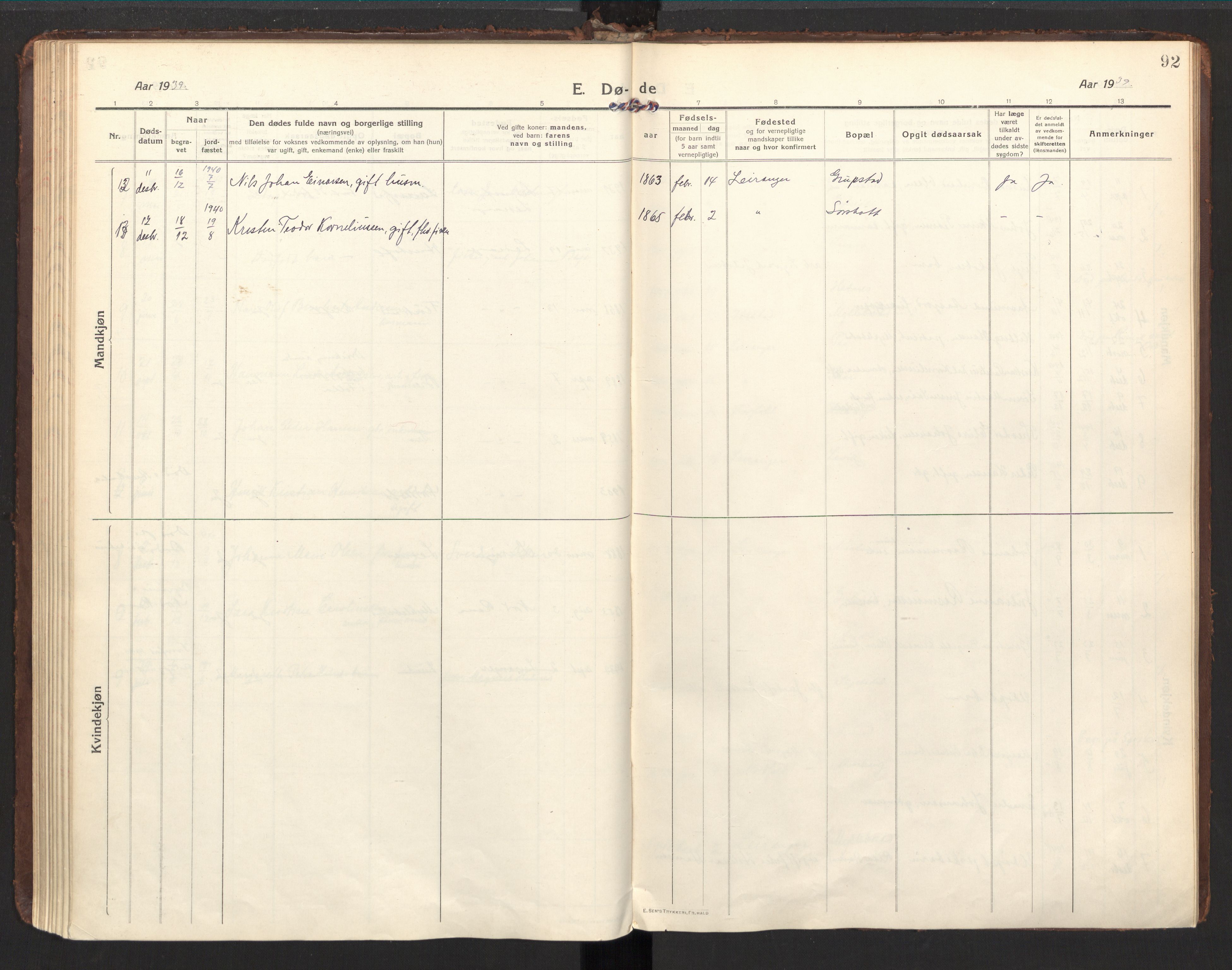 Ministerialprotokoller, klokkerbøker og fødselsregistre - Nordland, AV/SAT-A-1459/857/L0825: Ministerialbok nr. 857A05, 1917-1946, s. 92