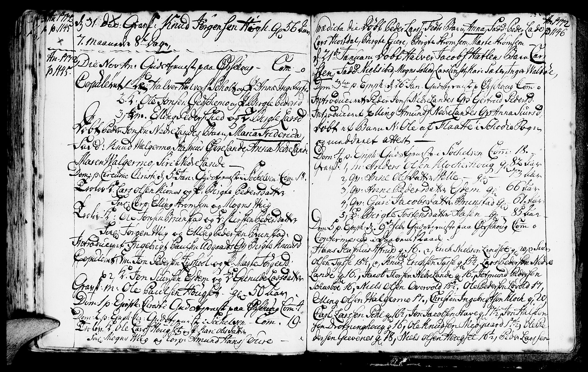 Ministerialprotokoller, klokkerbøker og fødselsregistre - Møre og Romsdal, AV/SAT-A-1454/522/L0307: Ministerialbok nr. 522A02, 1743-1773, s. 1145-1146