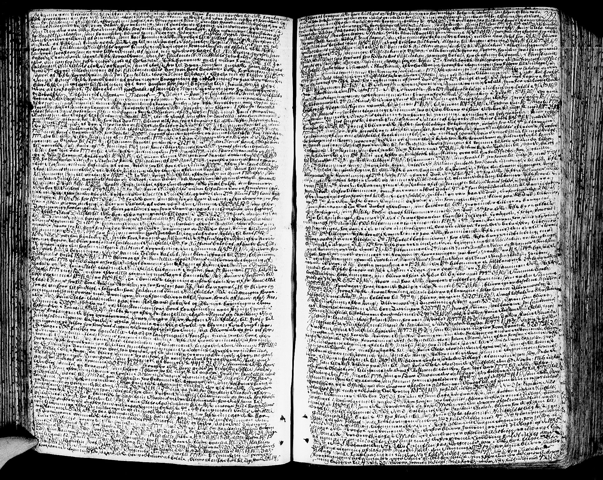 Lier, Røyken og Hurum sorenskriveri, AV/SAKO-A-89/H/Hc/L0006: Skifteprotokoll, 1773-1789, s. 298b-299a
