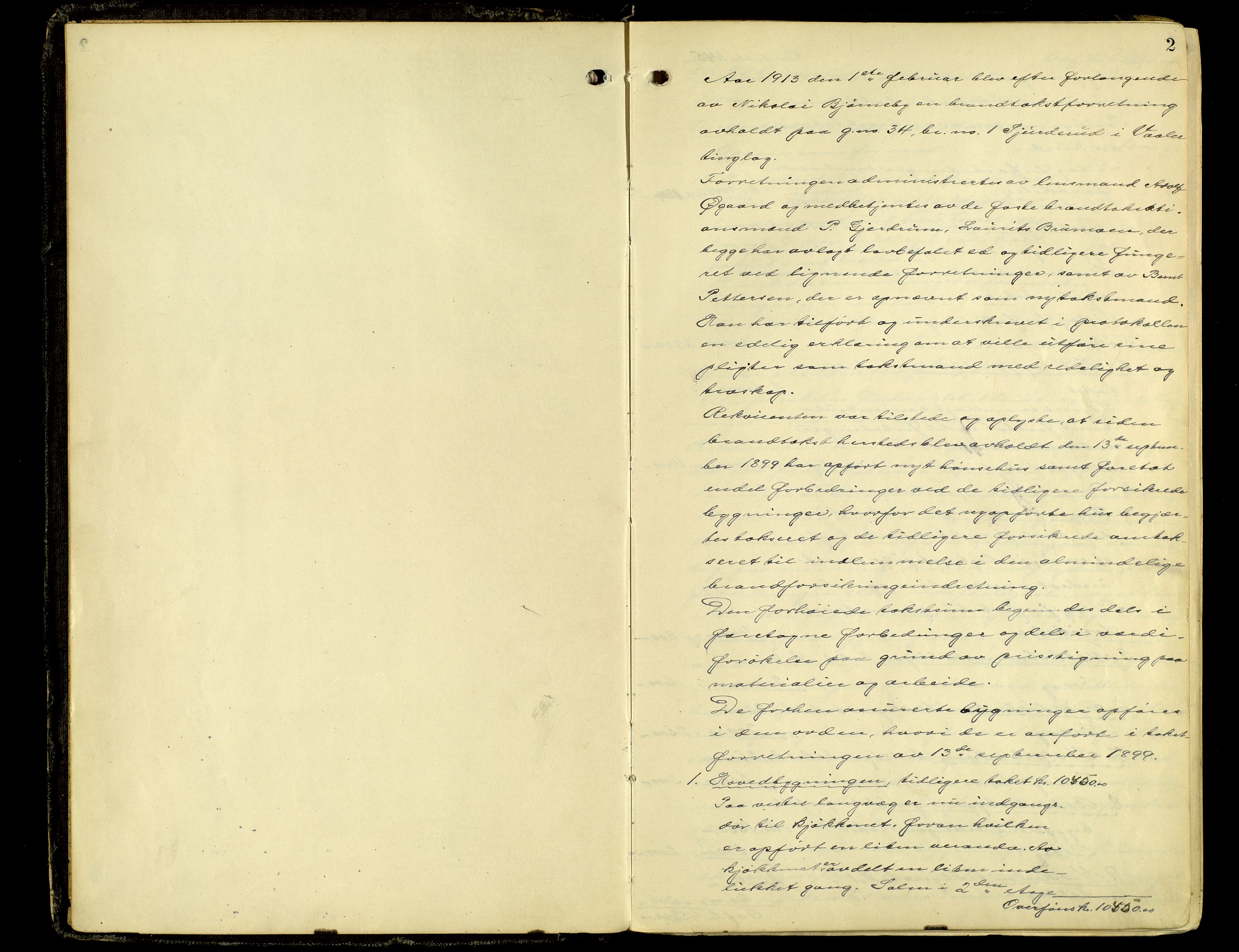 Norges Brannkasse, Våler, Hedmark, AV/SAH-NBRANV-019/F/L0004: Branntakstprotokoll, 1913-1921, s. 1b-2a