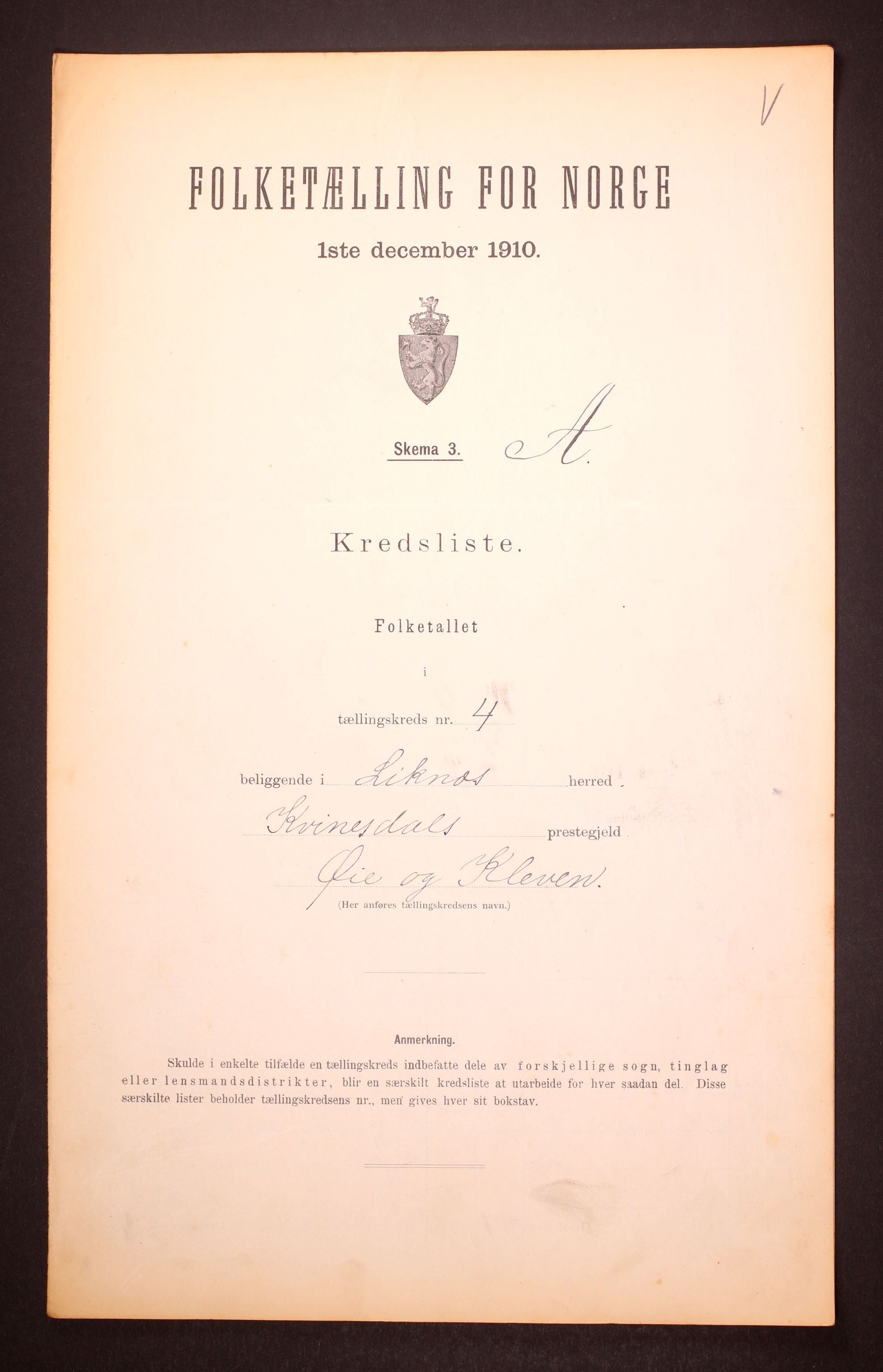 RA, Folketelling 1910 for 1037 Liknes herred, 1910, s. 13