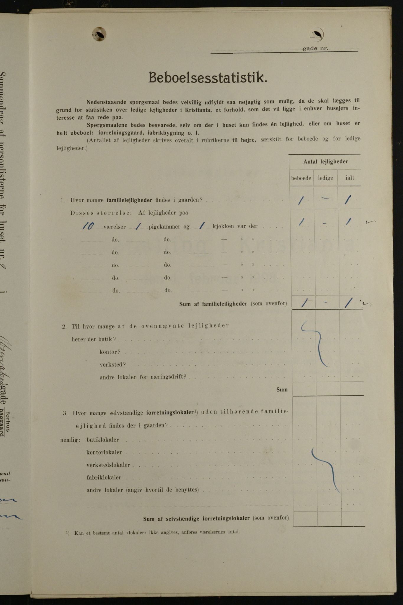 OBA, Kommunal folketelling 1.2.1908 for Kristiania kjøpstad, 1908, s. 66650