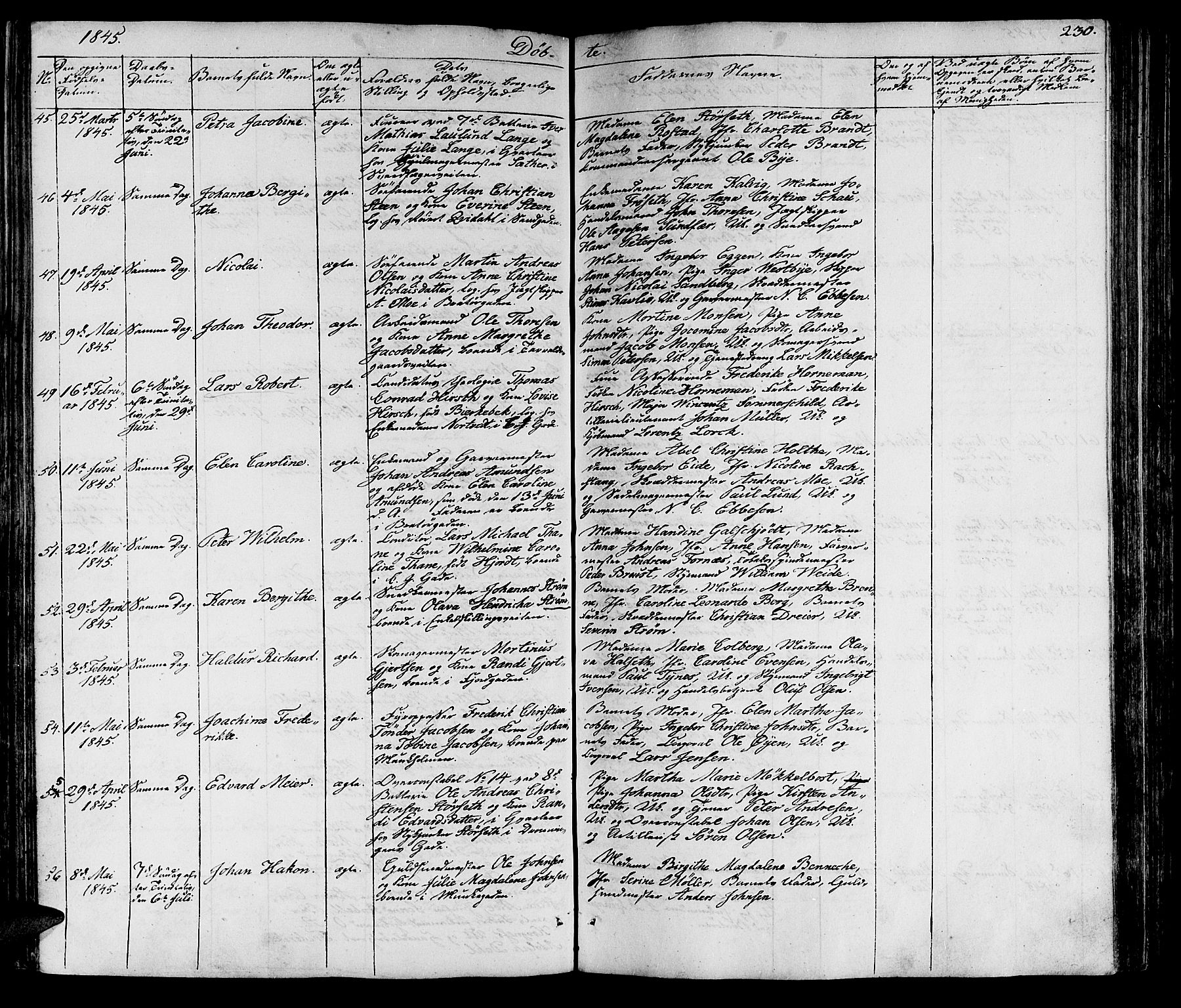 Ministerialprotokoller, klokkerbøker og fødselsregistre - Sør-Trøndelag, AV/SAT-A-1456/602/L0136: Klokkerbok nr. 602C04, 1833-1845, s. 230