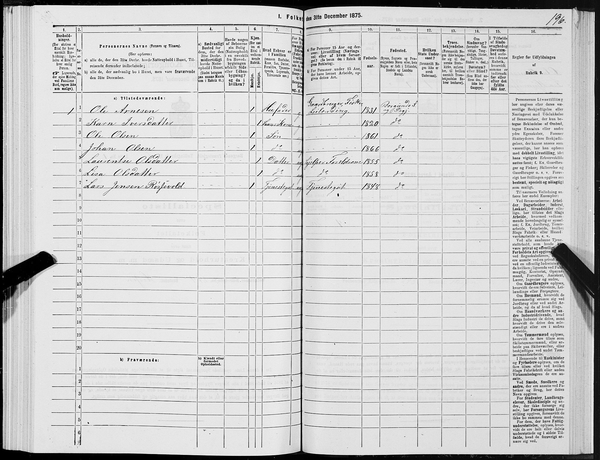 SAT, Folketelling 1875 for 1531P Borgund prestegjeld, 1875, s. 4196
