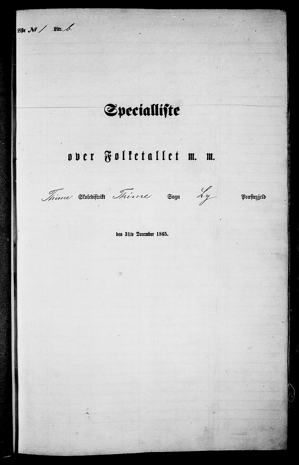 RA, Folketelling 1865 for 1121P Lye prestegjeld, 1865, s. 27