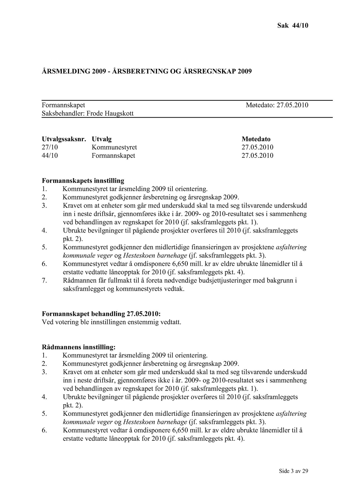 Klæbu Kommune, TRKO/KK/02-FS/L003: Formannsskapet - Møtedokumenter, 2010, s. 861