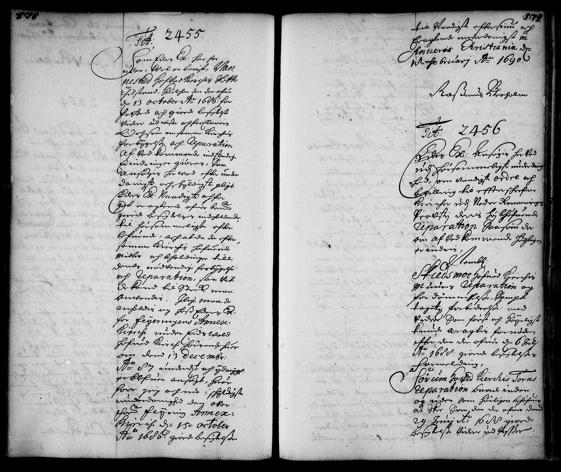 Stattholderembetet 1572-1771, AV/RA-EA-2870/Ae/L0007: Supplikasjons- og resolusjonsprotokoll, 1689-1691, s. 578-579
