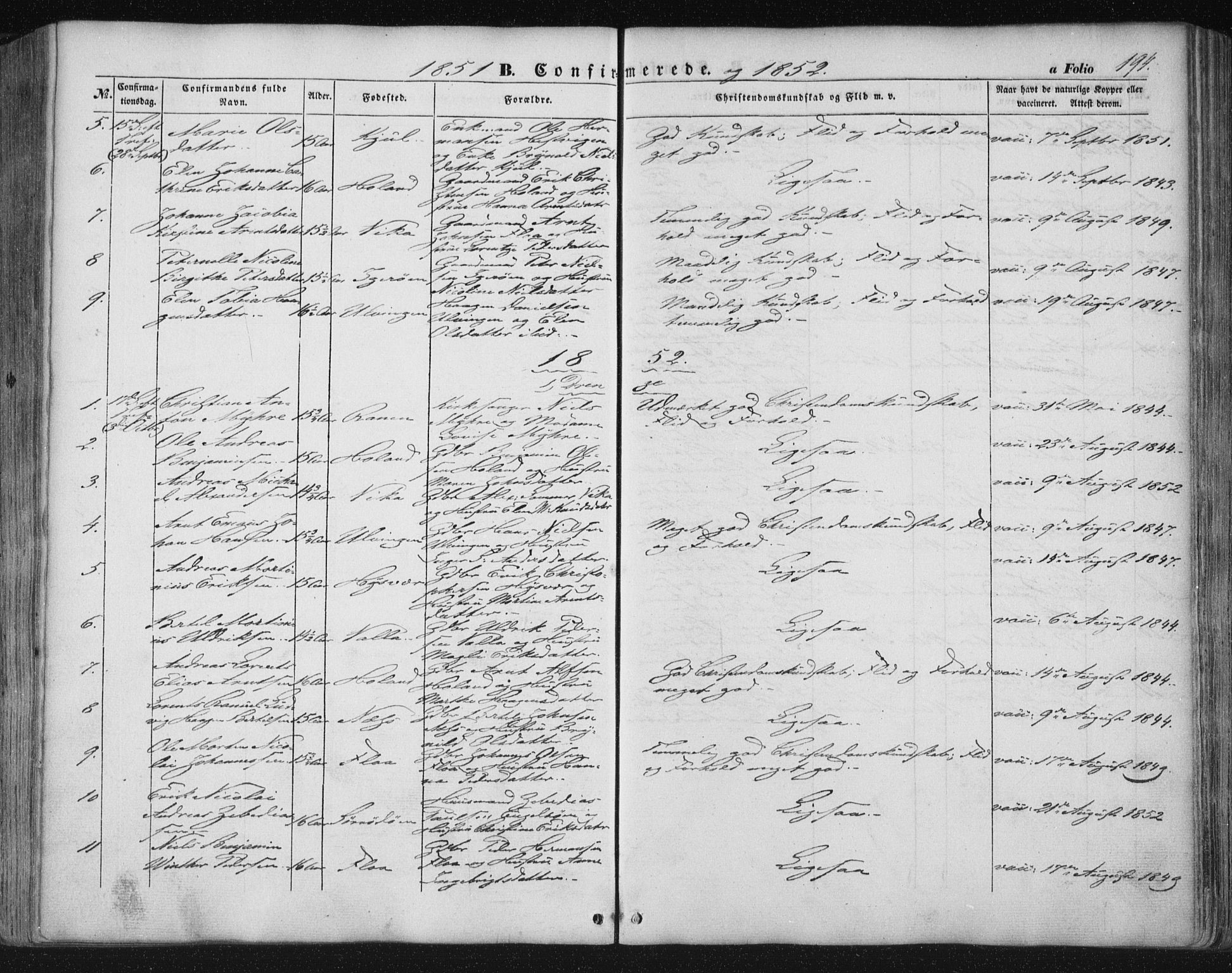 Ministerialprotokoller, klokkerbøker og fødselsregistre - Nordland, AV/SAT-A-1459/816/L0240: Ministerialbok nr. 816A06, 1846-1870, s. 194