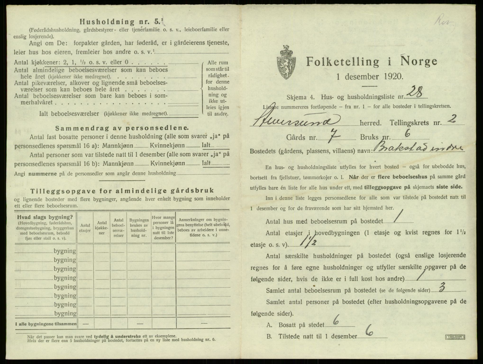 SAB, Folketelling 1920 for 1257 Alversund herred, 1920, s. 171