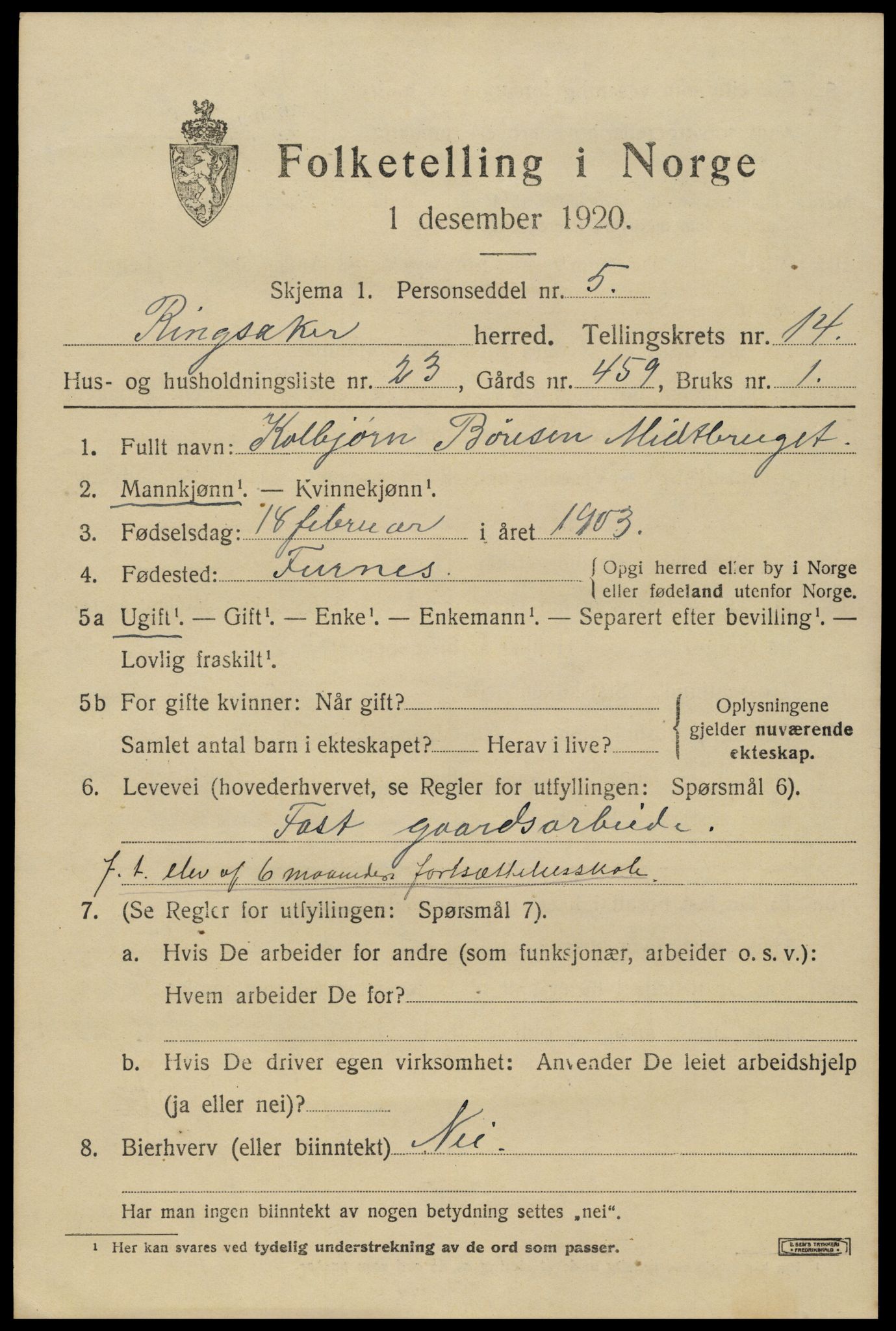 SAH, Folketelling 1920 for 0412 Ringsaker herred, 1920, s. 21846