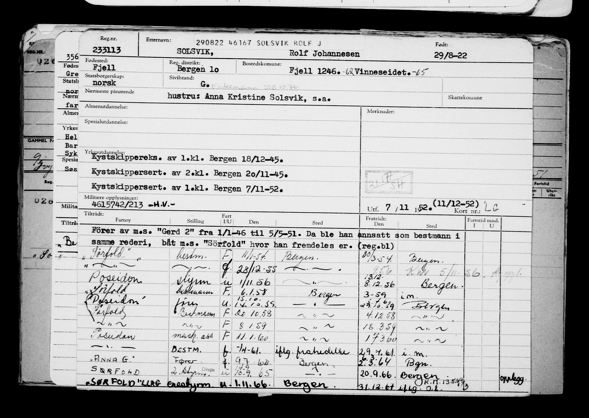 Direktoratet for sjømenn, AV/RA-S-3545/G/Gb/L0210: Hovedkort, 1922, s. 209