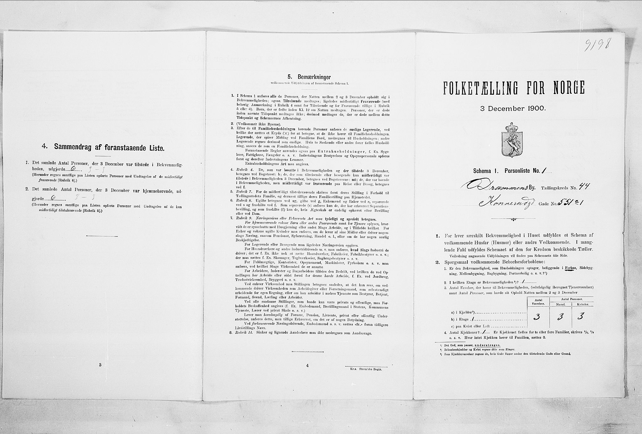 RA, Folketelling 1900 for 0602 Drammen kjøpstad, 1900, s. 7522