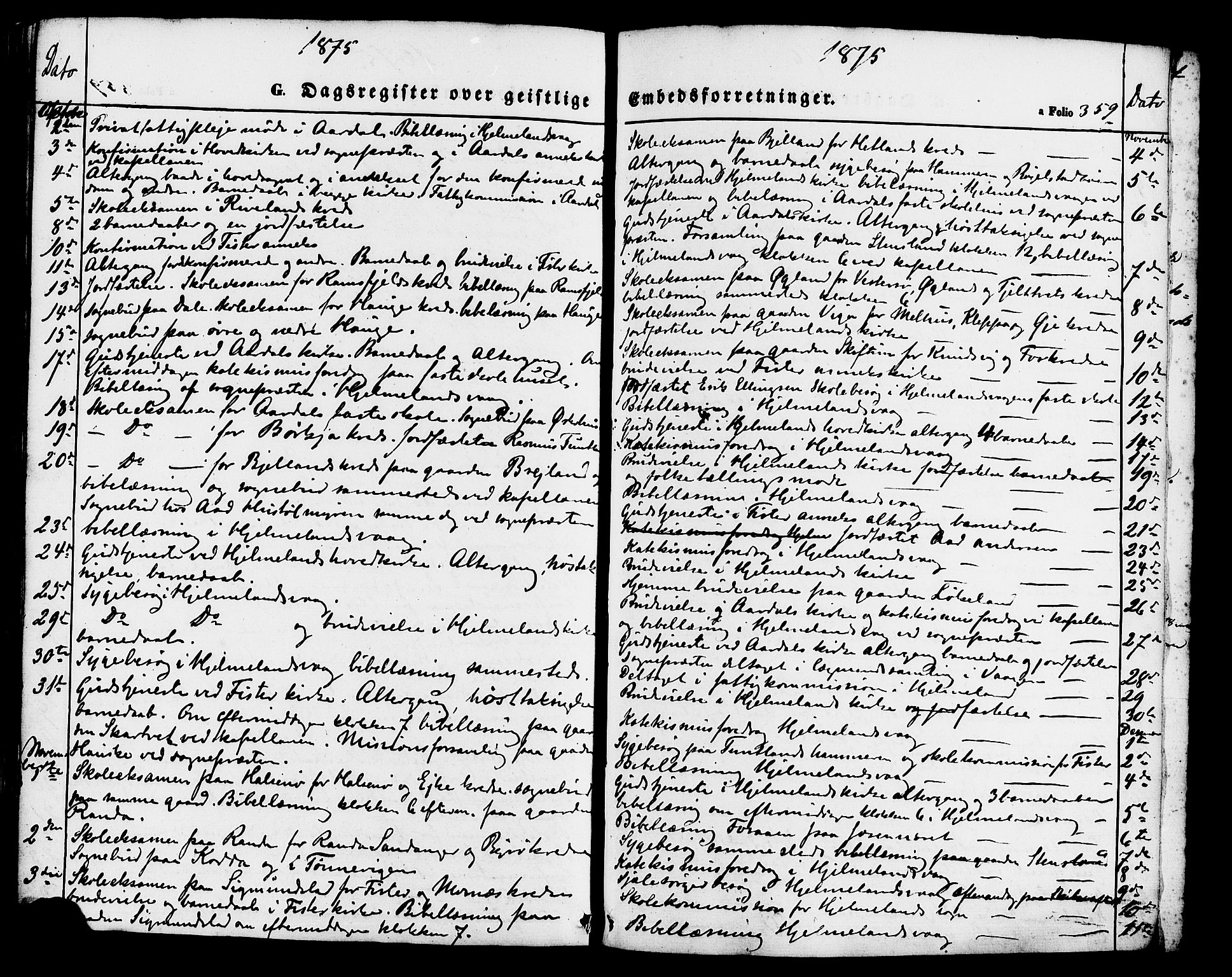 Hjelmeland sokneprestkontor, AV/SAST-A-101843/01/IV/L0011: Ministerialbok nr. A 11, 1861-1878, s. 359