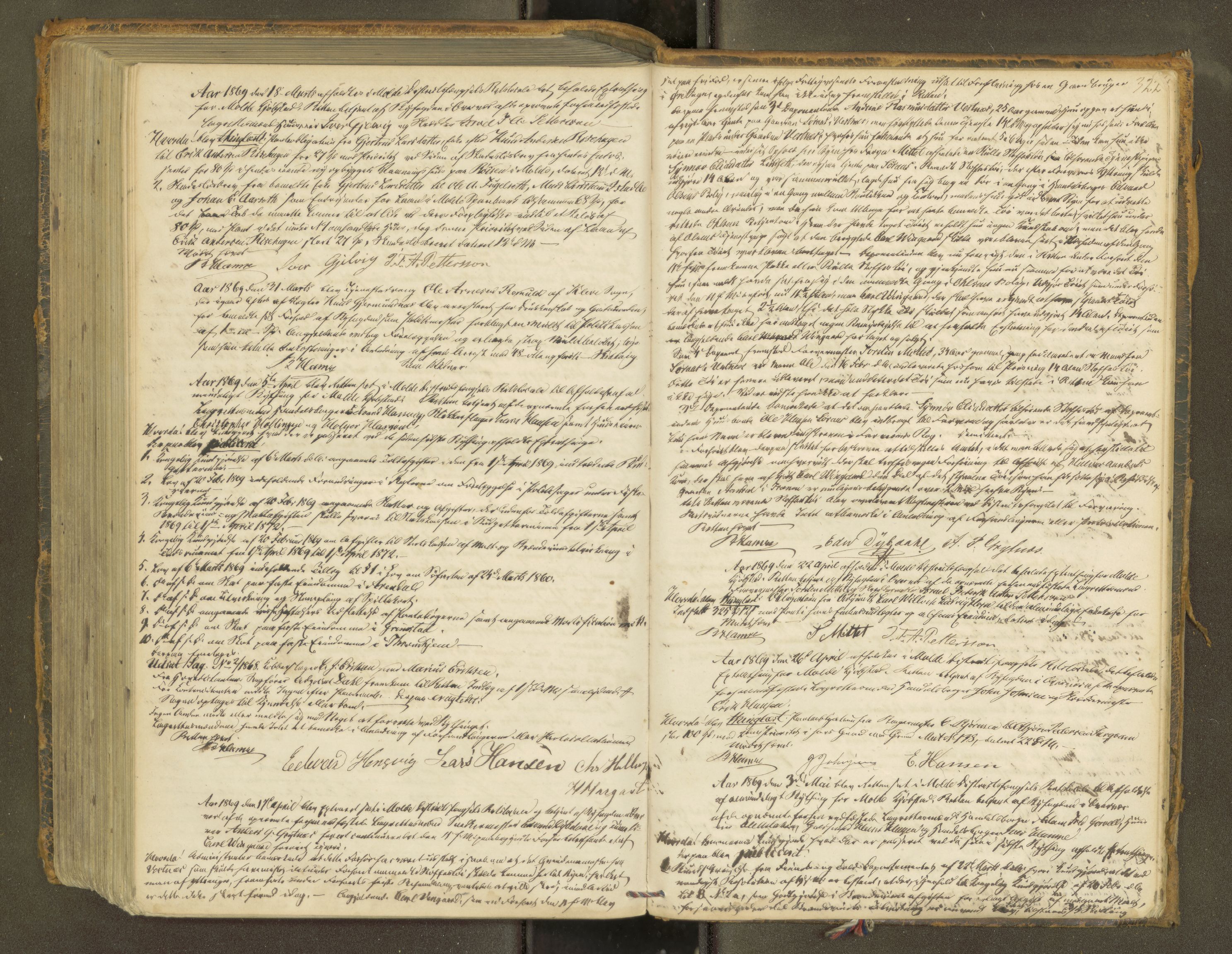 Molde byfogd, AV/SAT-A-0025/1/1A/L0010: Justisprotokoll, 1863-1869, s. 321b-322a