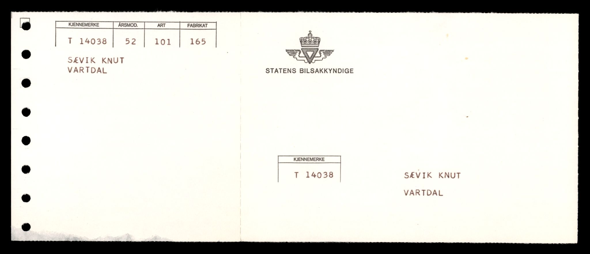 Møre og Romsdal vegkontor - Ålesund trafikkstasjon, AV/SAT-A-4099/F/Fe/L0042: Registreringskort for kjøretøy T 13906 - T 14079, 1927-1998, s. 2155