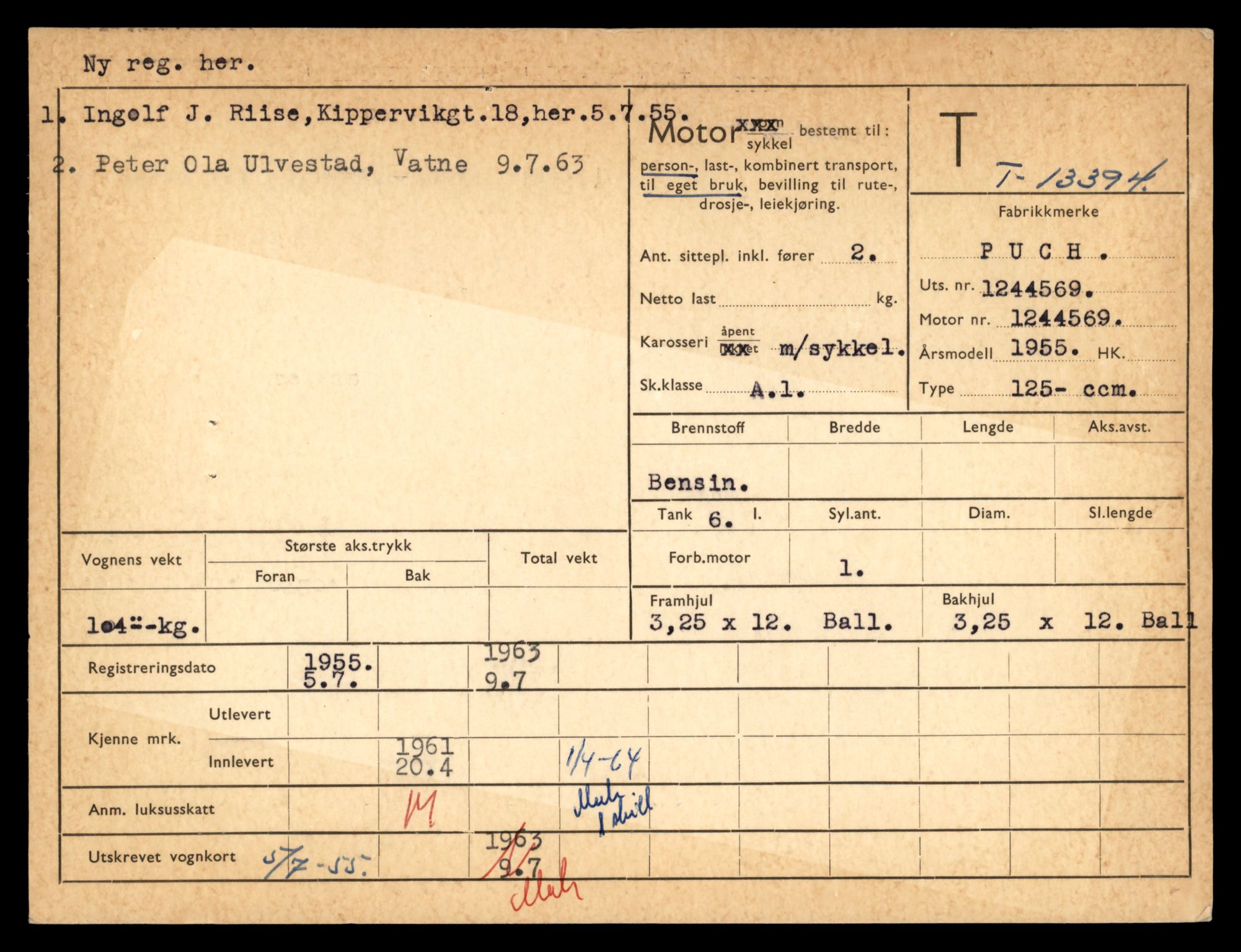 Møre og Romsdal vegkontor - Ålesund trafikkstasjon, AV/SAT-A-4099/F/Fe/L0039: Registreringskort for kjøretøy T 13361 - T 13530, 1927-1998, s. 533
