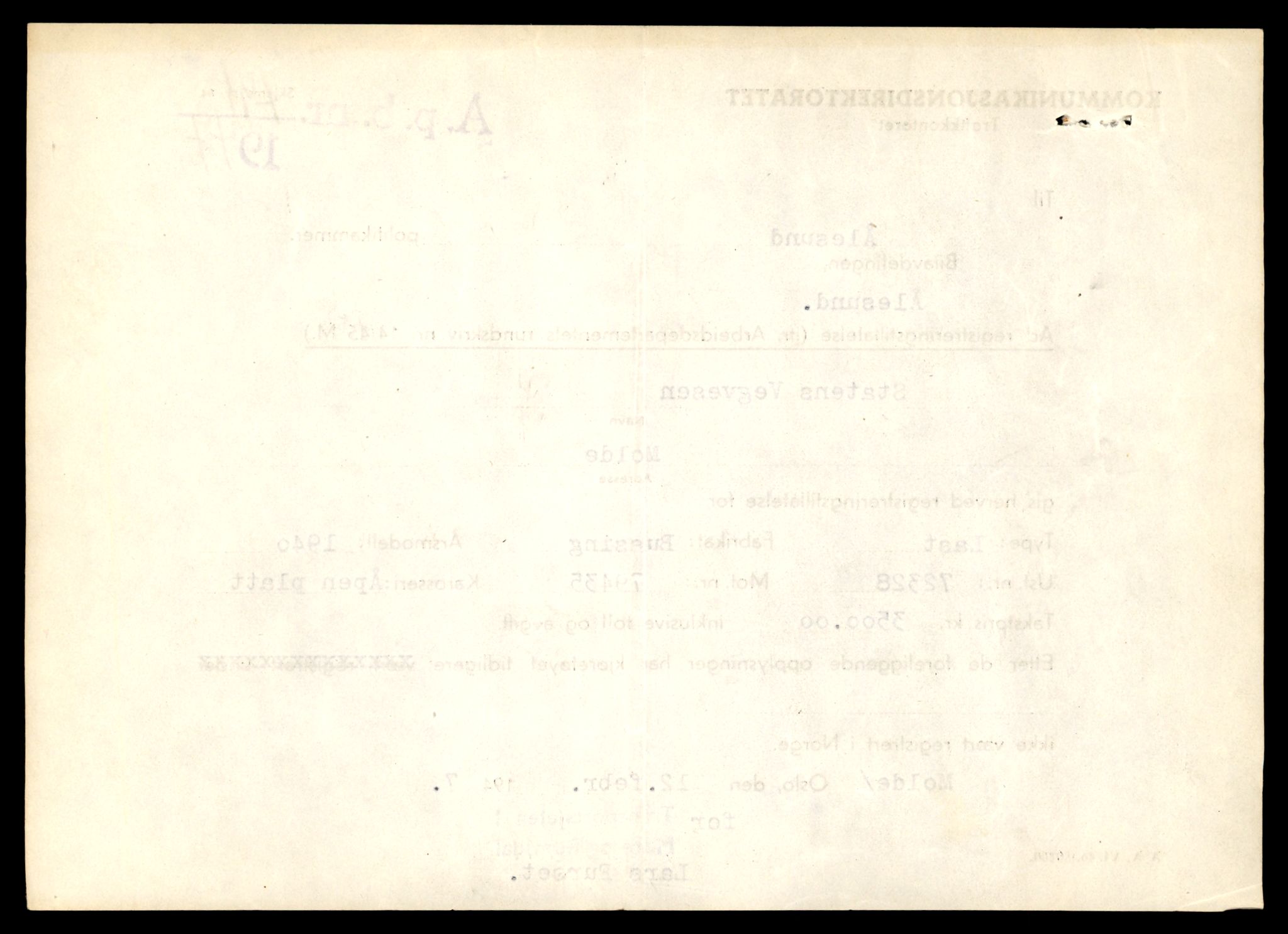 Møre og Romsdal vegkontor - Ålesund trafikkstasjon, AV/SAT-A-4099/F/Fe/L0033: Registreringskort for kjøretøy T 12151 - T 12474, 1927-1998, s. 2932