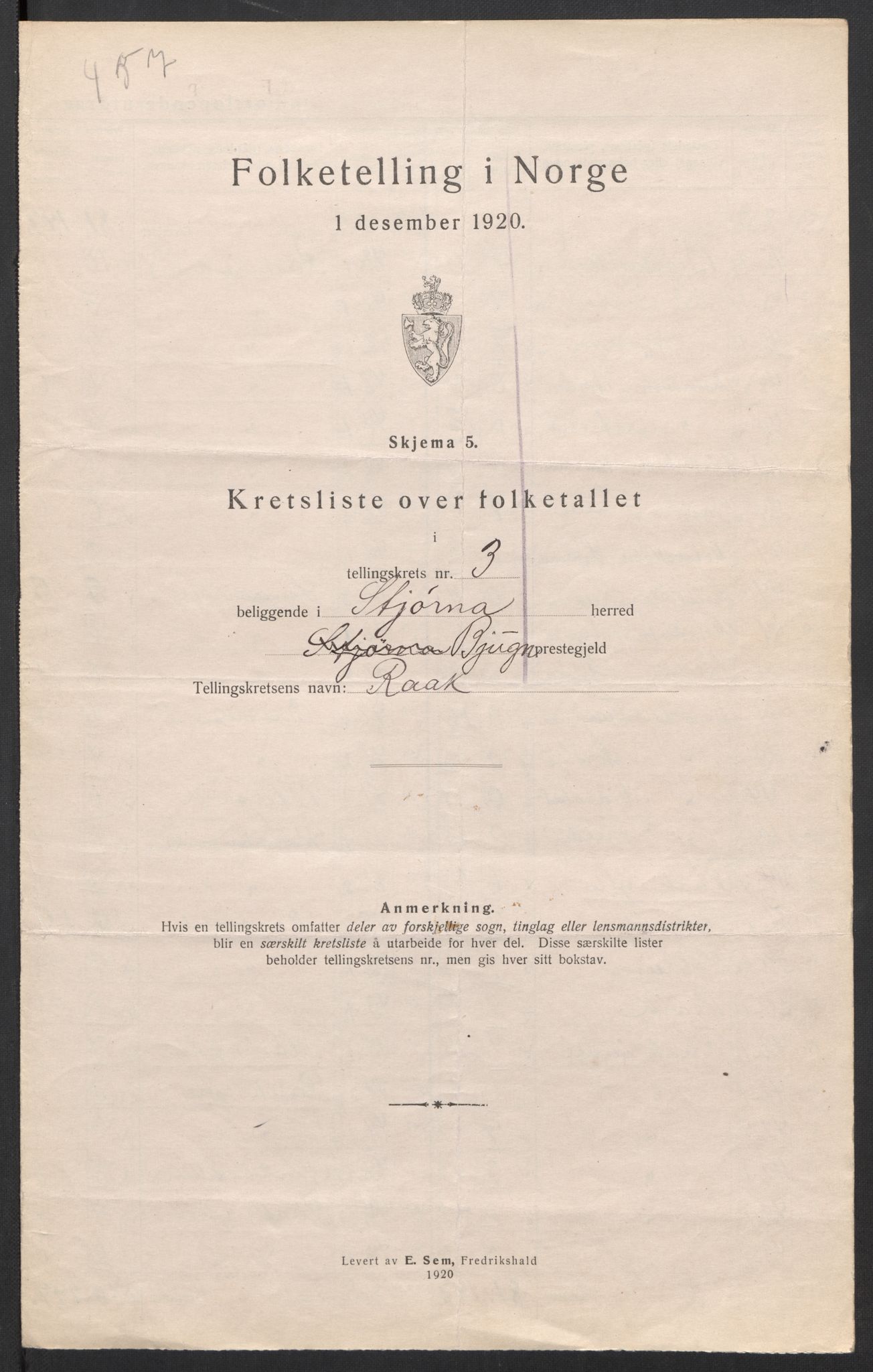 SAT, Folketelling 1920 for 1626 Stjørna herred, 1920, s. 14