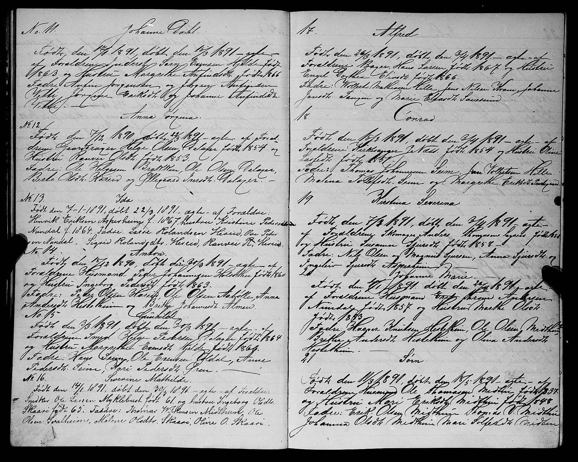 Årdal sokneprestembete, AV/SAB-A-81701: Klokkerbok nr. A 1, 1887-1898