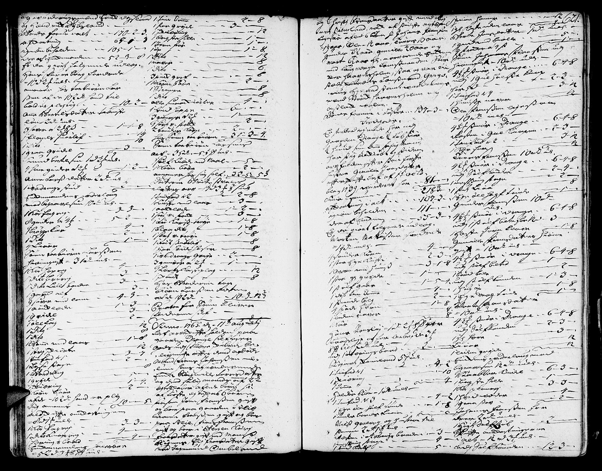 Sunnhordland sorenskrivar, SAB/A-2401/1/H/Ha/Haa/L0007: Skifteprotokollar. Register på lesesal. Fol. 901- ut, 1765-1768, s. 620b-621a