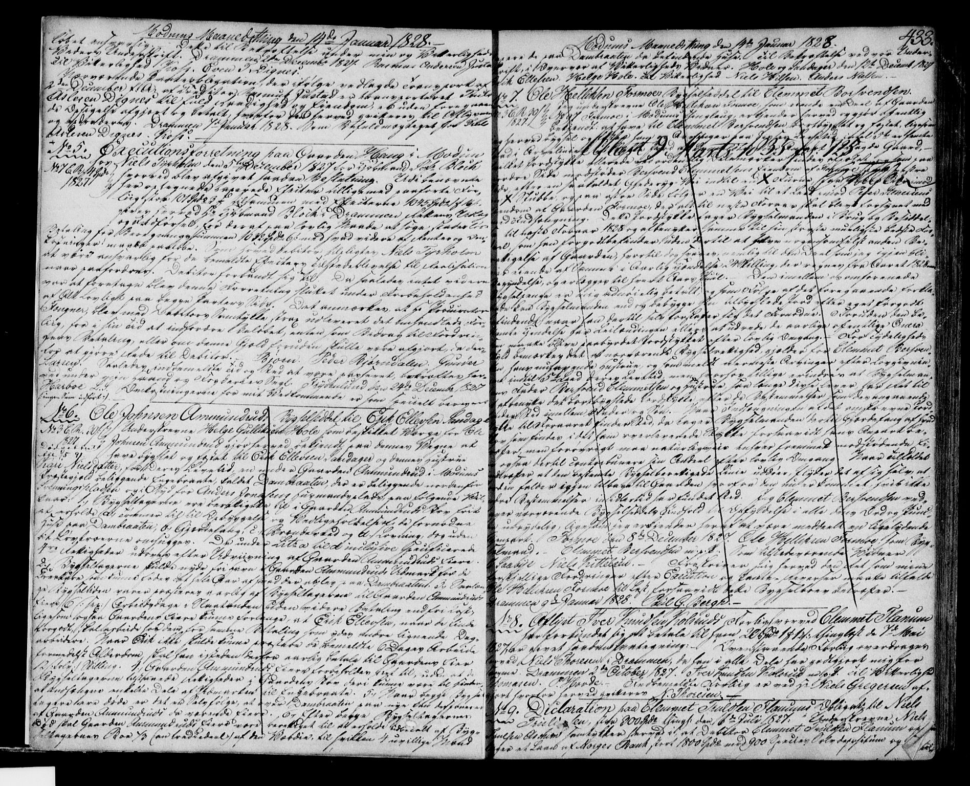 Eiker, Modum og Sigdal sorenskriveri, SAKO/A-123/G/Ga/Gaa/L0008b: Pantebok nr. I 8b, 1828-1830, s. 433
