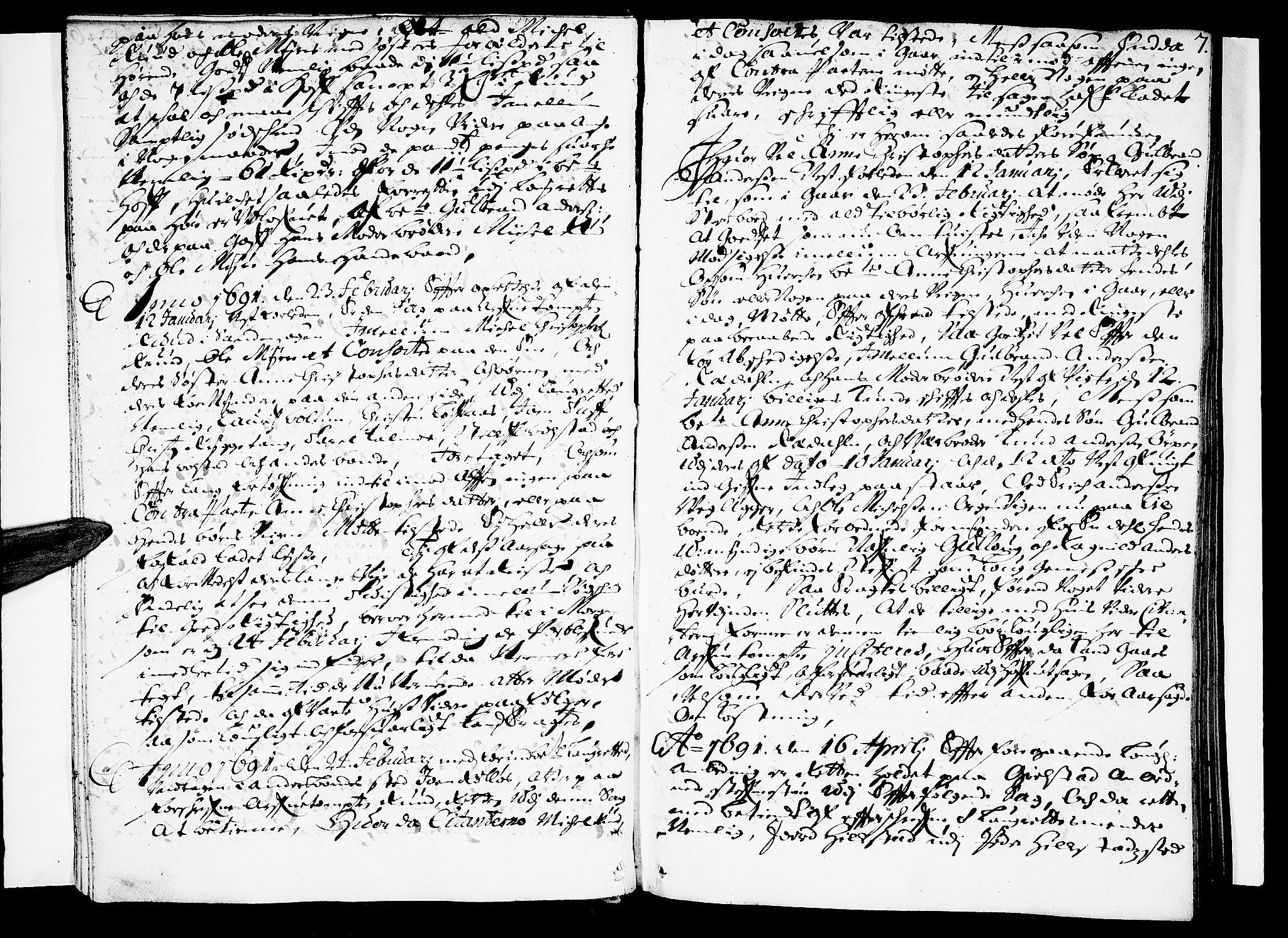 Nordre Jarlsberg sorenskriveri, SAKO/A-80/F/Fa/Faa/L0006: Tingbok, 1691-1692, s. 7