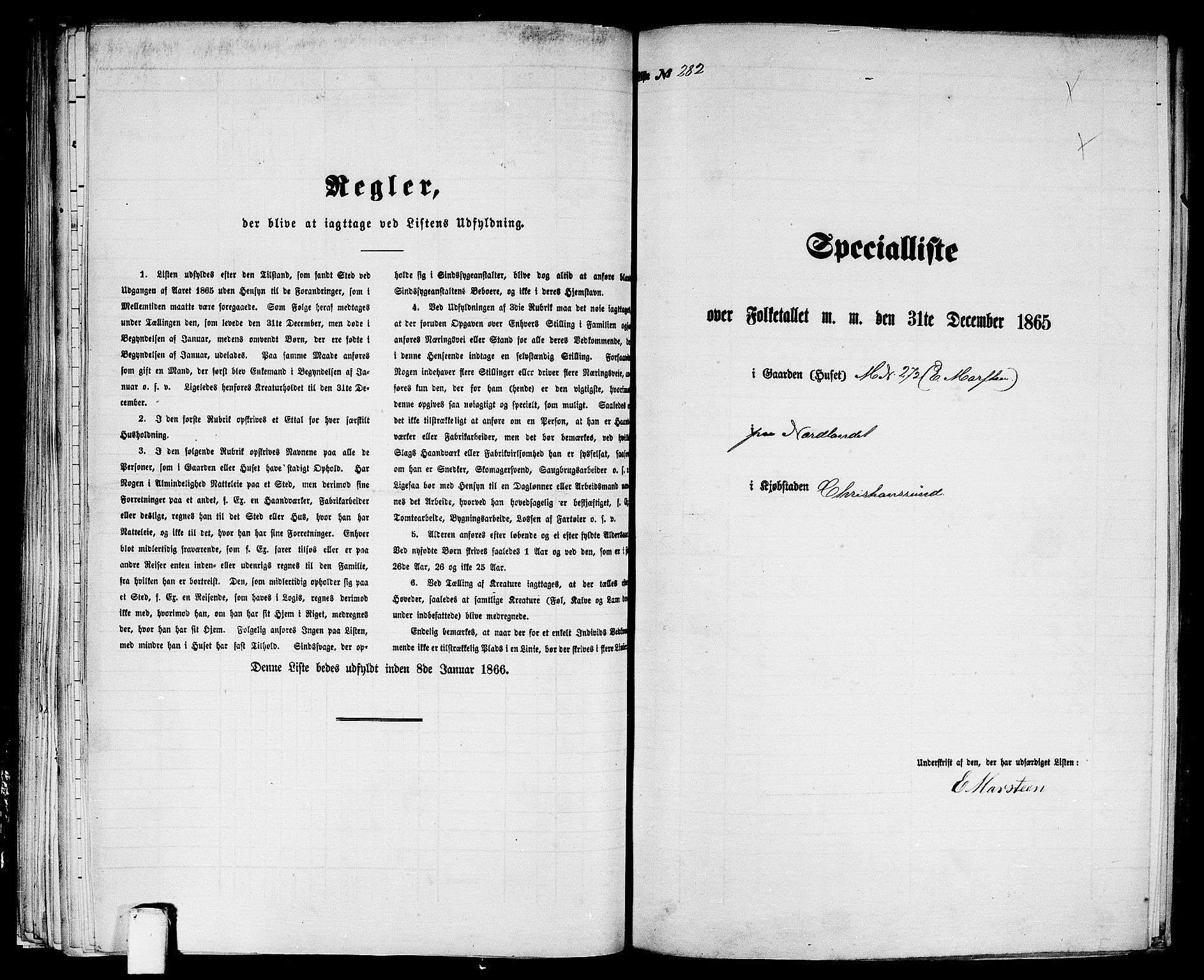 RA, Folketelling 1865 for 1503B Kristiansund prestegjeld, Kristiansund kjøpstad, 1865, s. 577