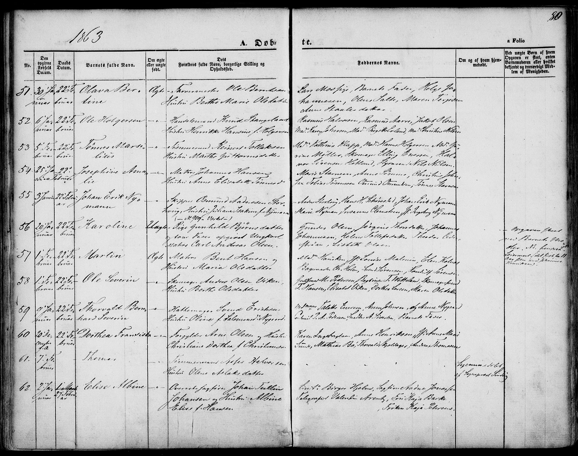 St. Petri sokneprestkontor, AV/SAST-A-101813/001/30/30BA/L0001: Ministerialbok nr. A 1, 1861-1868, s. 80