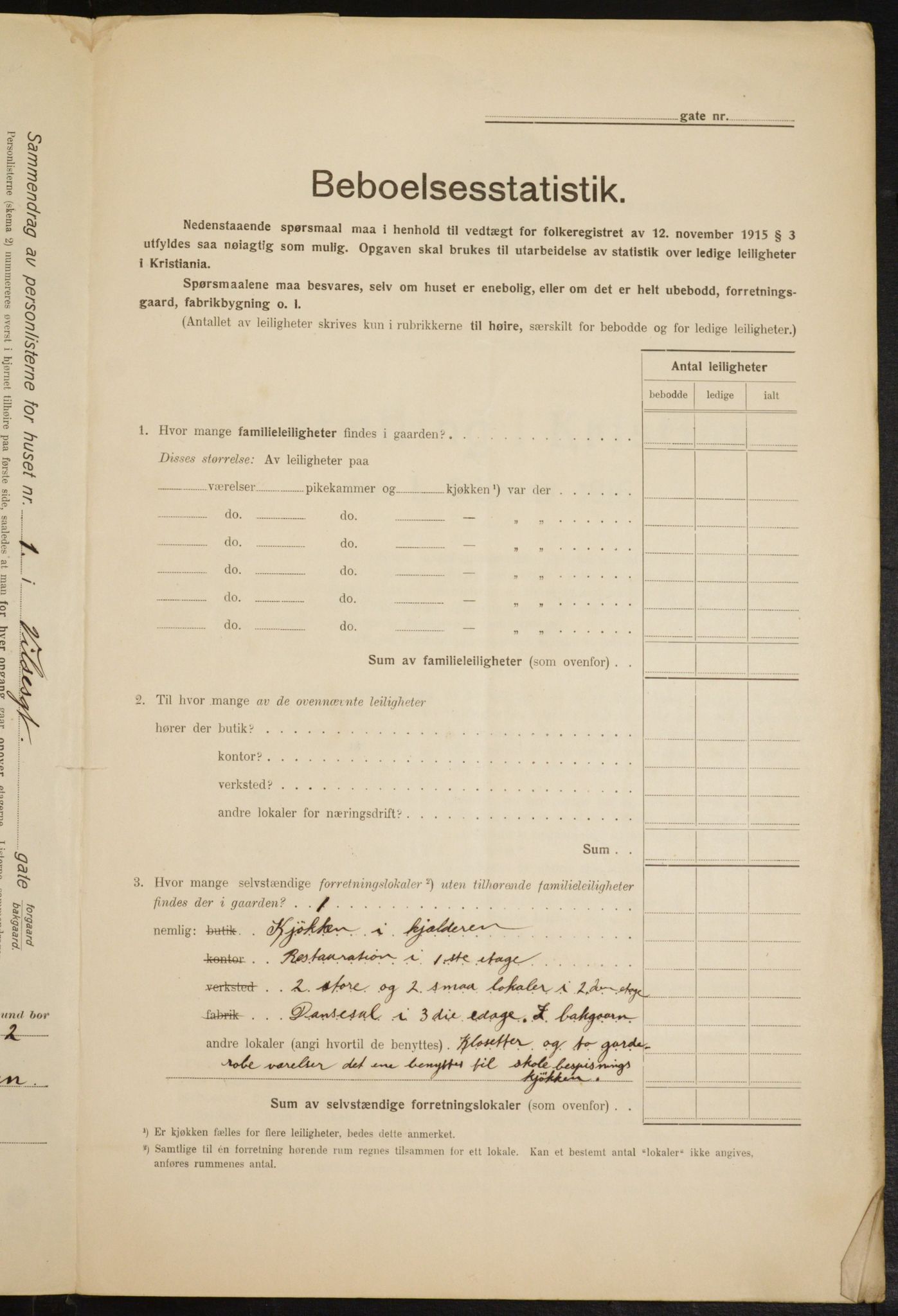 OBA, Kommunal folketelling 1.2.1916 for Kristiania, 1916, s. 131927