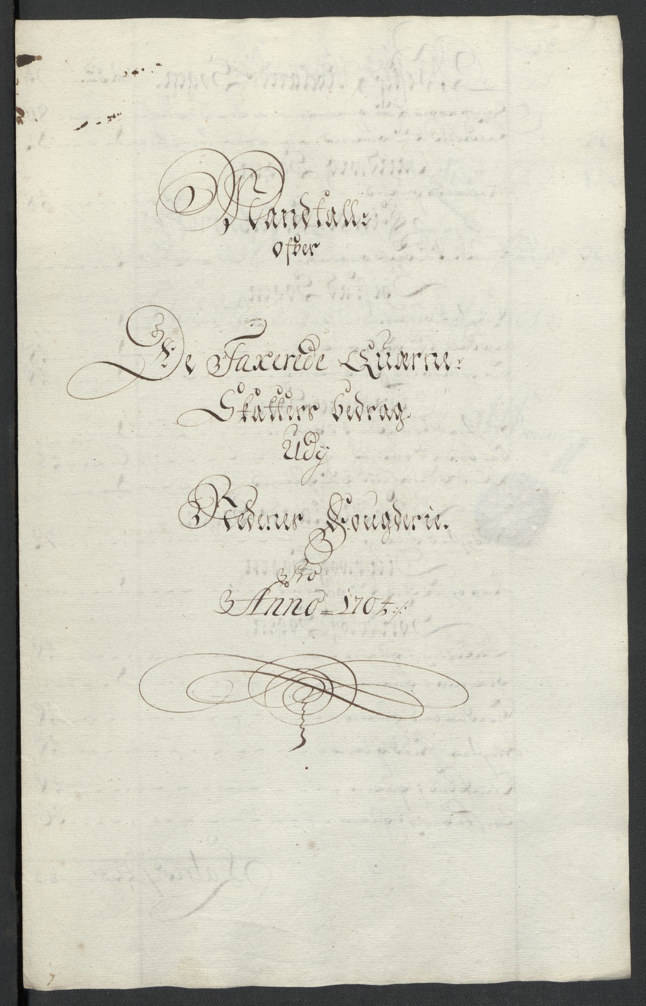 Rentekammeret inntil 1814, Reviderte regnskaper, Fogderegnskap, AV/RA-EA-4092/R39/L2317: Fogderegnskap Nedenes, 1704-1705, s. 47