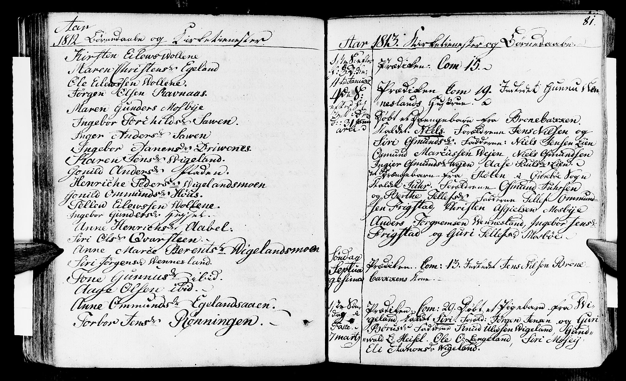 Vennesla sokneprestkontor, SAK/1111-0045/Fa/Fab/L0002: Ministerialbok nr. A 2, 1794-1834, s. 81