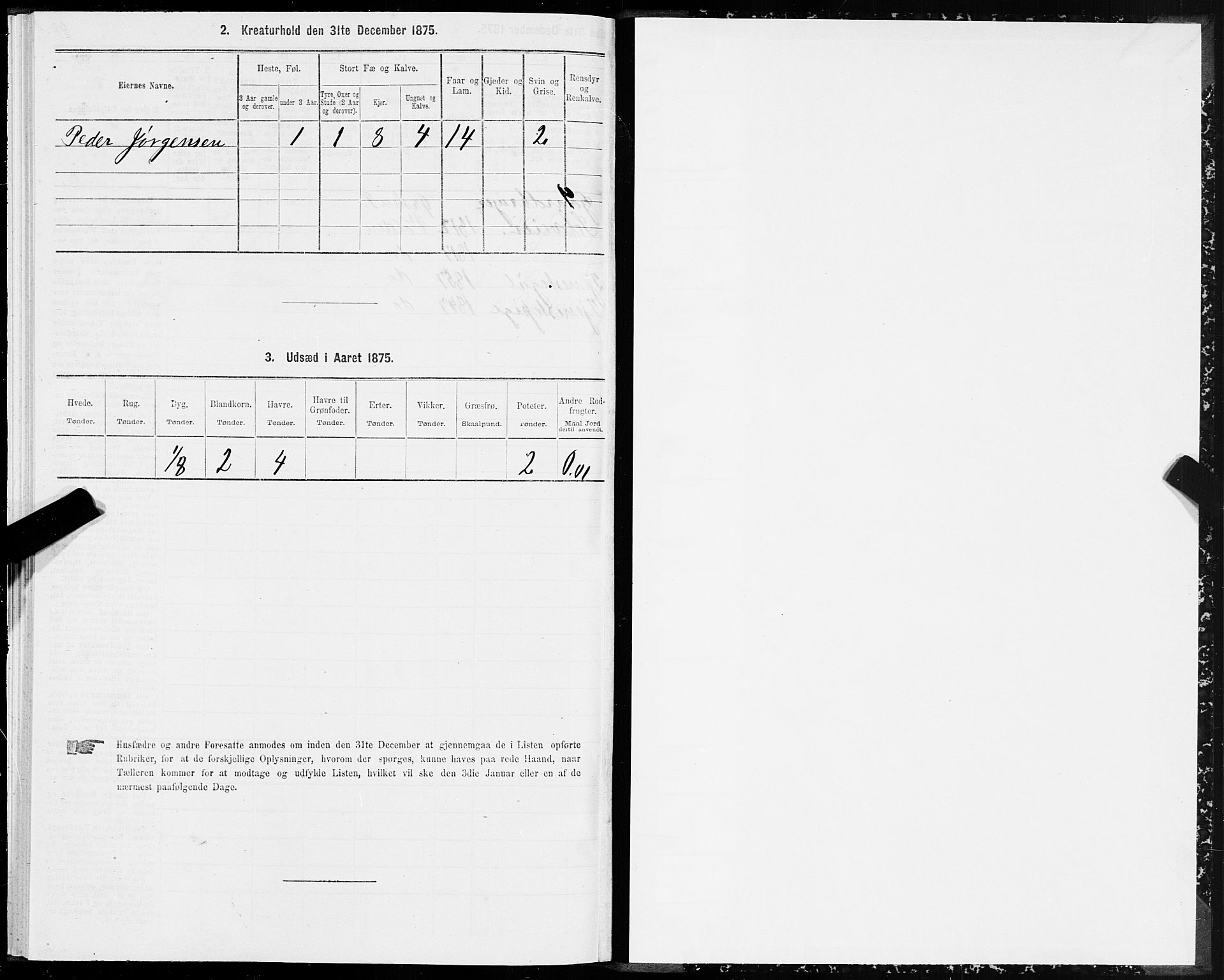 SAT, Folketelling 1875 for 1519P Volda prestegjeld, 1875