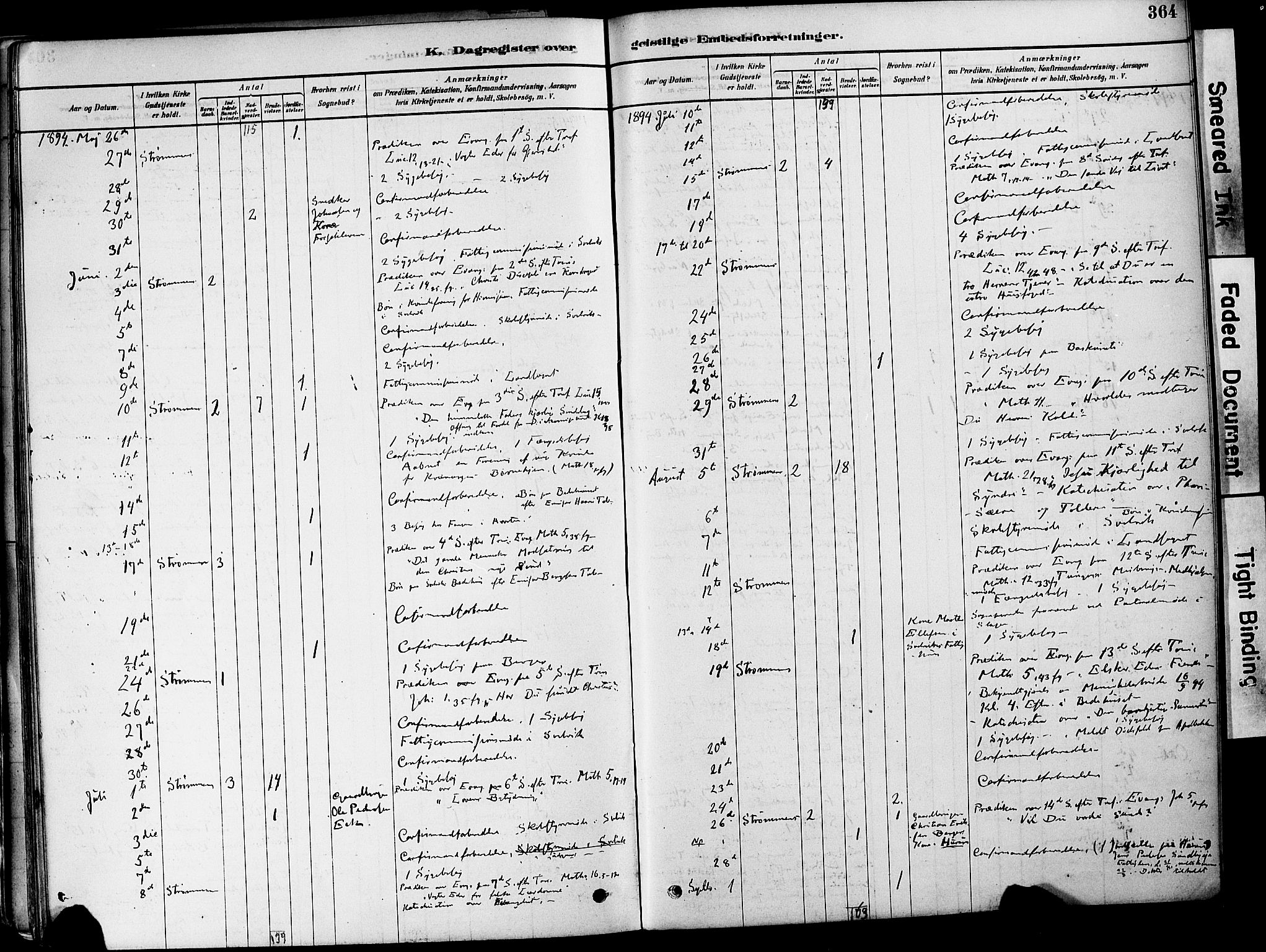 Strømm kirkebøker, AV/SAKO-A-322/F/Fa/L0004: Ministerialbok nr. I 4, 1878-1899, s. 364