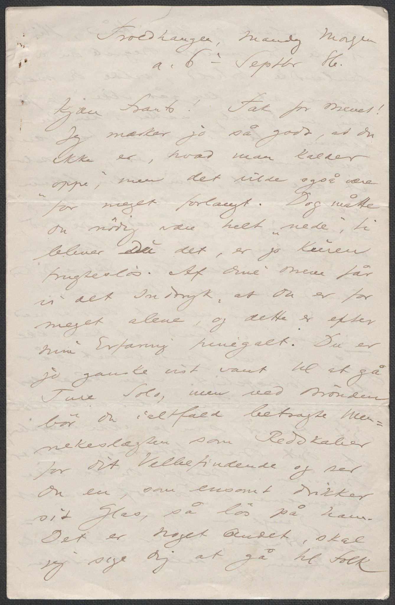 Beyer, Frants, RA/PA-0132/F/L0001: Brev fra Edvard Grieg til Frantz Beyer og "En del optegnelser som kan tjene til kommentar til brevene" av Marie Beyer, 1872-1907, s. 204