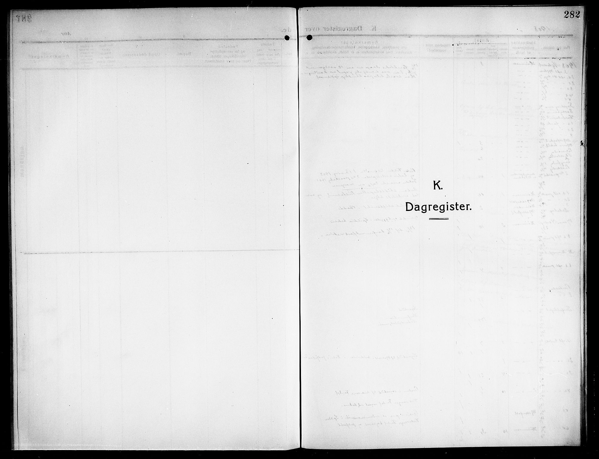 Ministerialprotokoller, klokkerbøker og fødselsregistre - Nordland, SAT/A-1459/843/L0639: Klokkerbok nr. 843C08, 1908-1924, s. 282