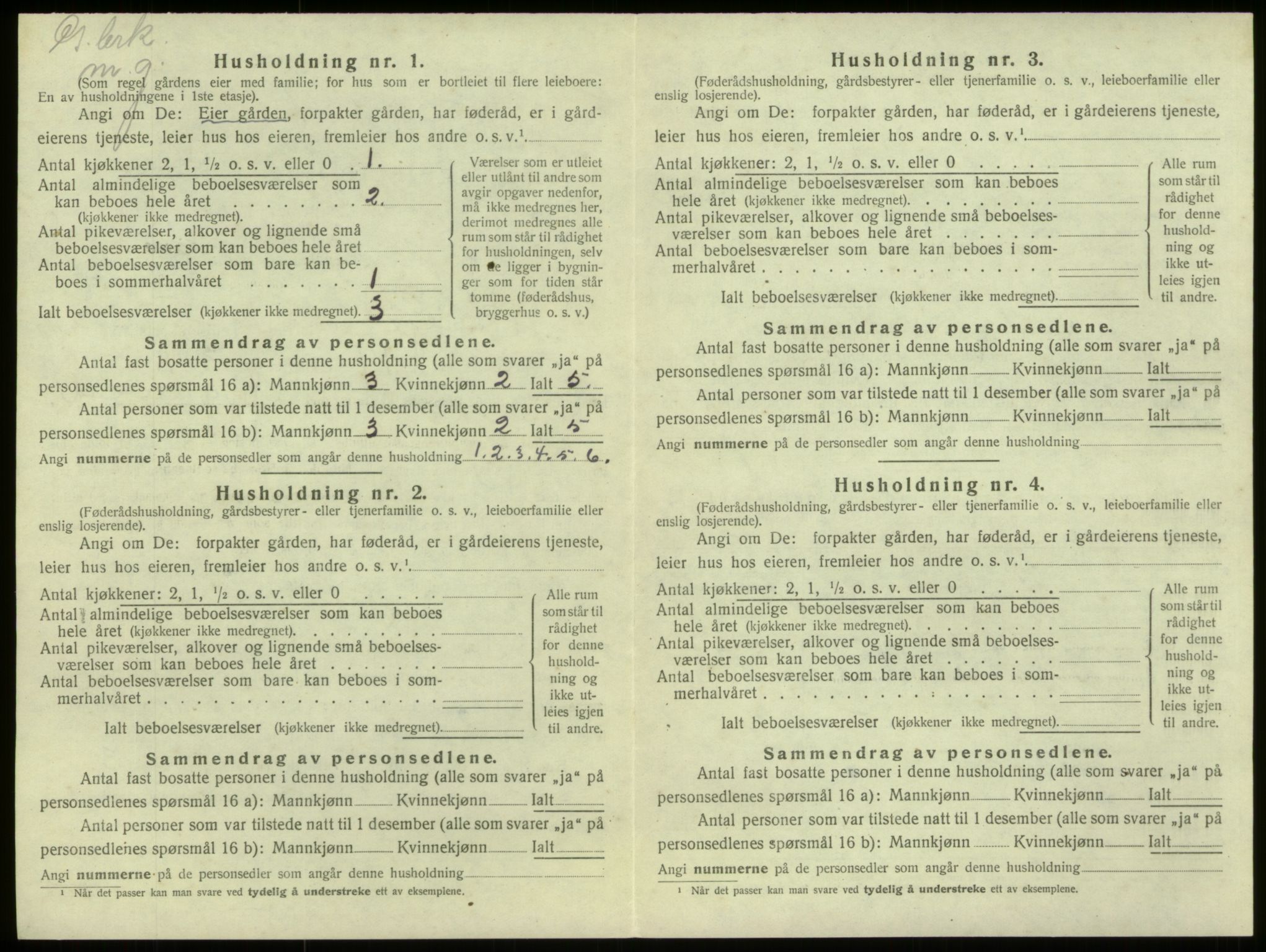 SAB, Folketelling 1920 for 1441 Selje herred, 1920, s. 191
