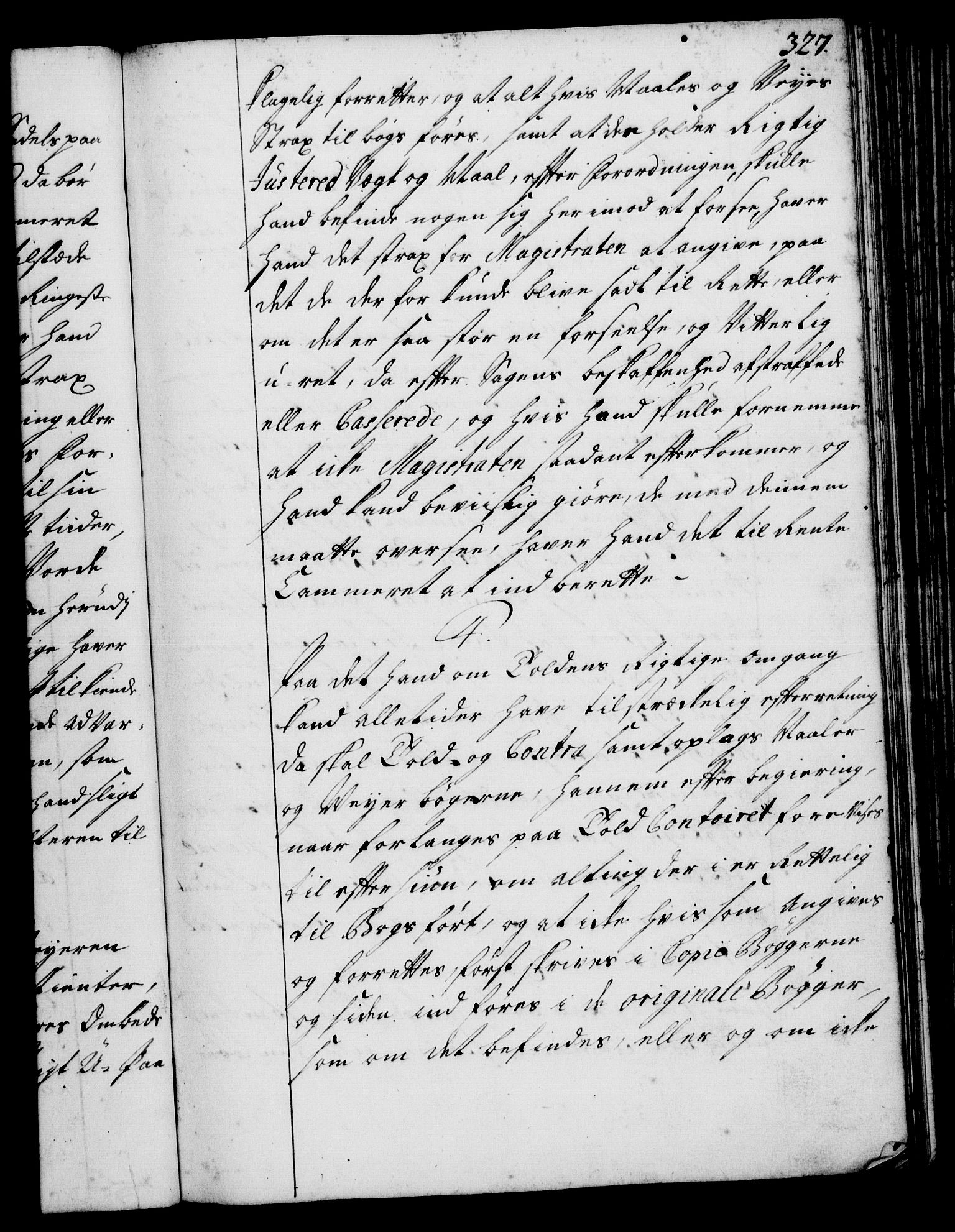 Rentekammeret, Kammerkanselliet, RA/EA-3111/G/Gg/Ggi/L0001: Norsk instruksjonsprotokoll med register (merket RK 53.34), 1720-1729, s. 327