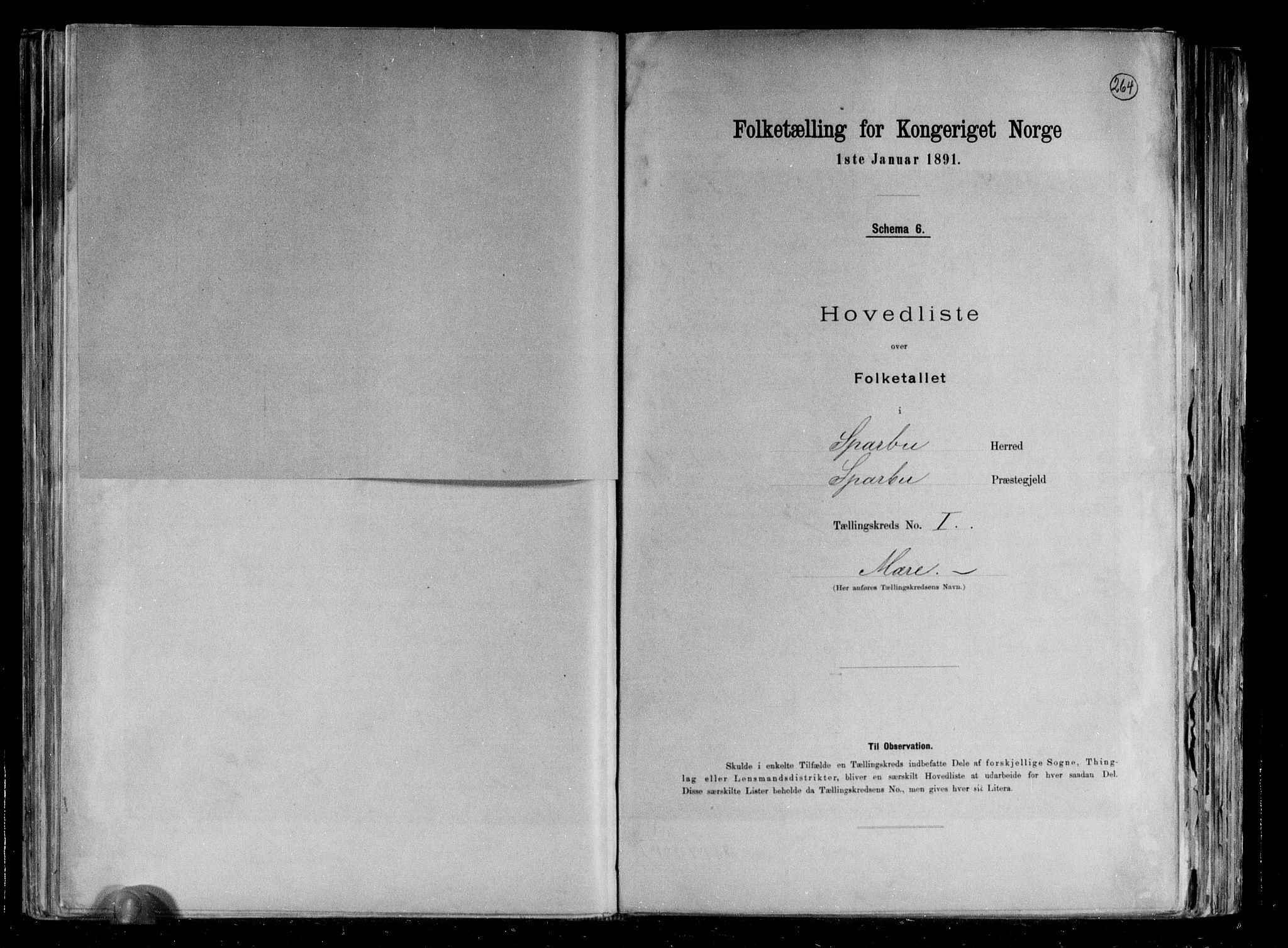 RA, Folketelling 1891 for 1731 Sparbu herred, 1891, s. 5