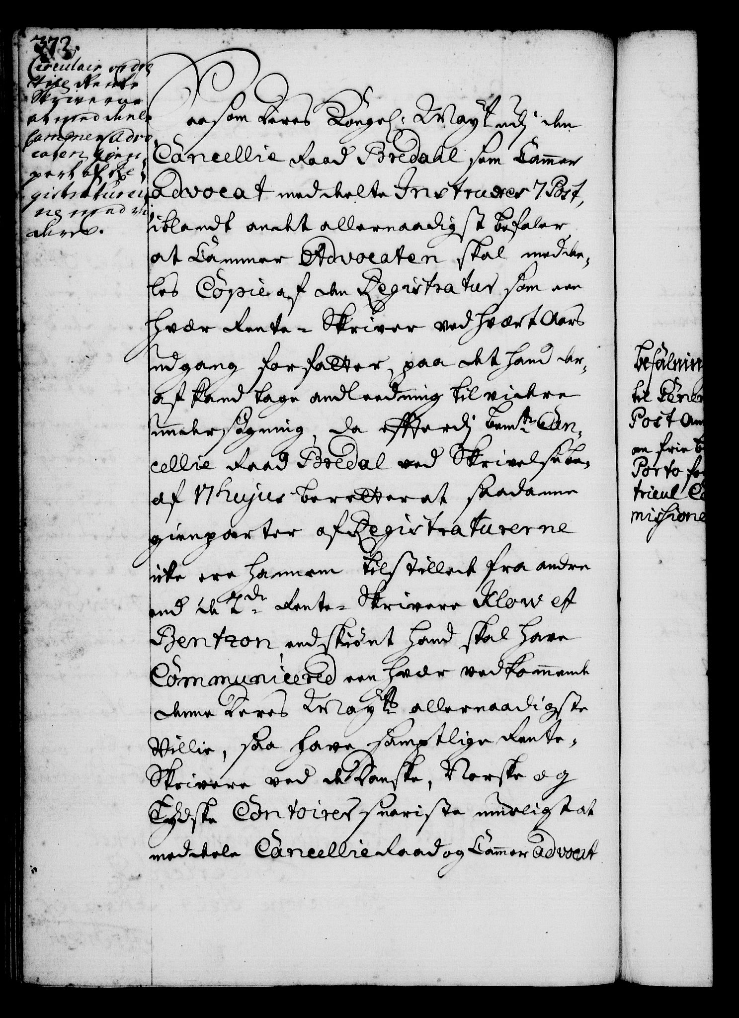 Rentekammeret, Kammerkanselliet, RA/EA-3111/G/Gg/Gga/L0001: Norsk ekspedisjonsprotokoll med register (merket RK 53.1), 1720-1723, s. 372