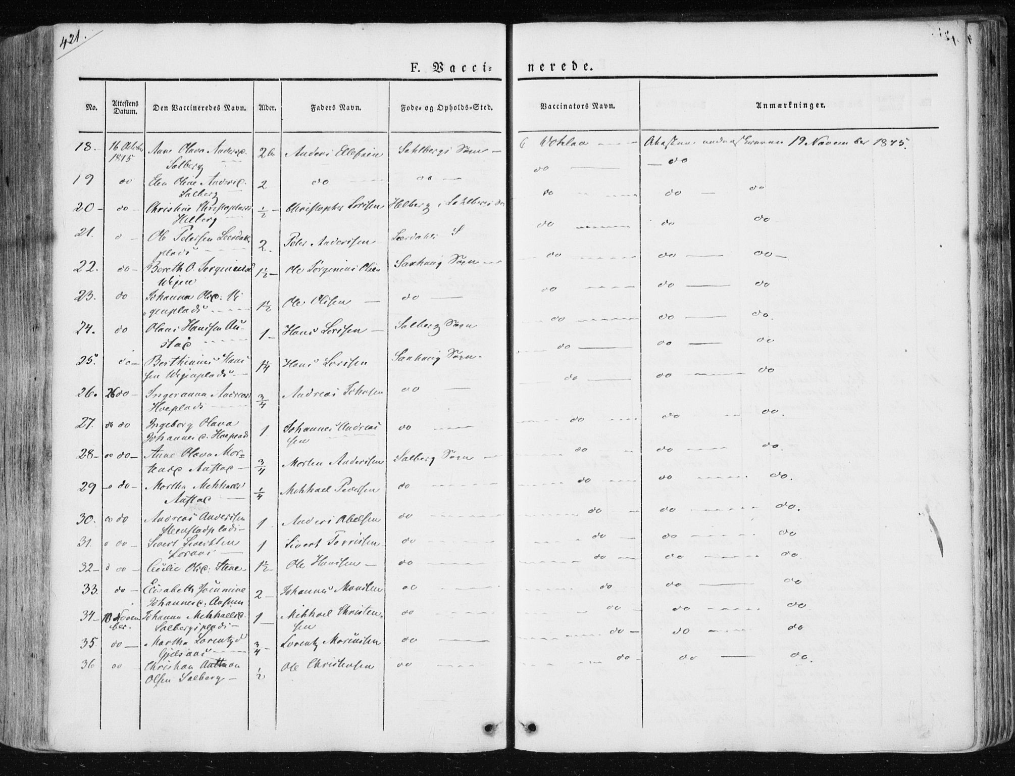 Ministerialprotokoller, klokkerbøker og fødselsregistre - Nord-Trøndelag, SAT/A-1458/730/L0280: Ministerialbok nr. 730A07 /1, 1840-1854, s. 421