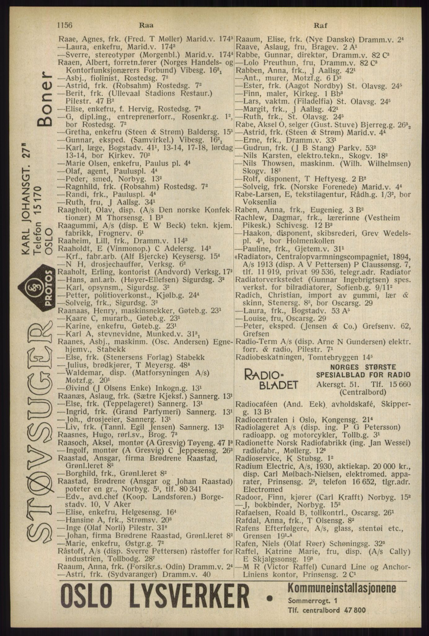 Kristiania/Oslo adressebok, PUBL/-, 1934, s. 1156